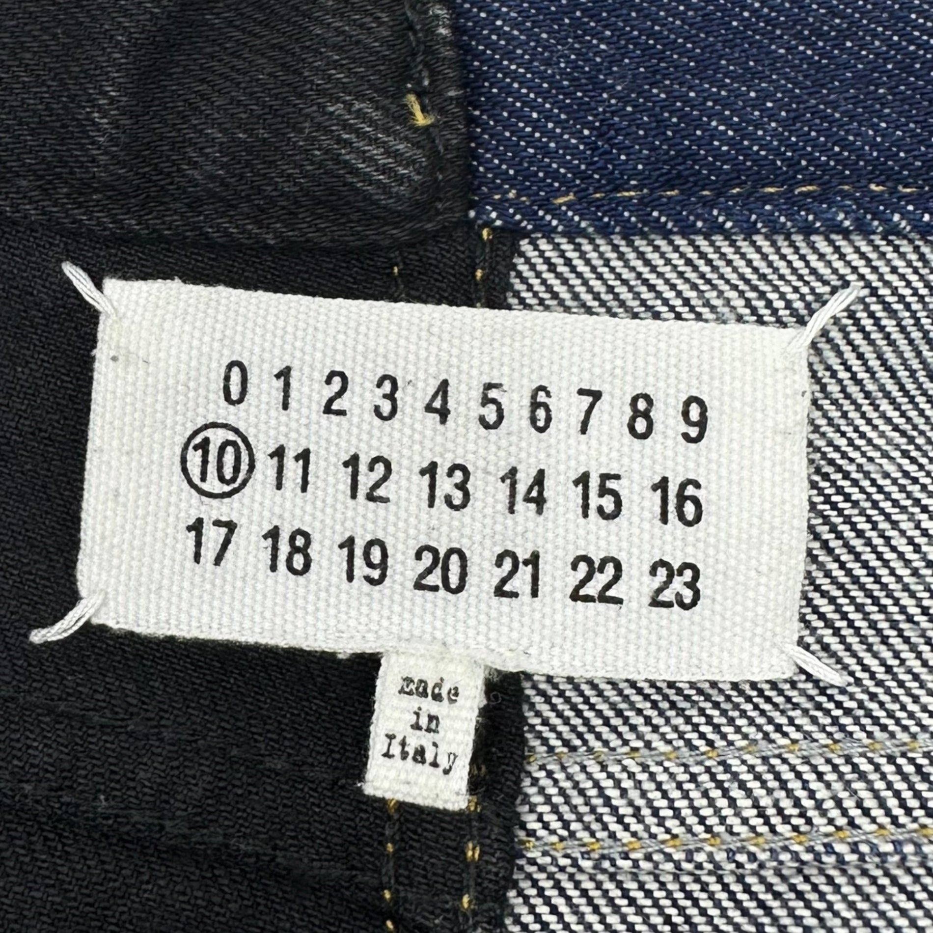 MAISON MARGIELA(メゾンマルジェラ) 19AW Two-Tone Straight Denim Pants バイカラー ストレート デニム パンツ S30LA0138 28 インディゴ×ブラック