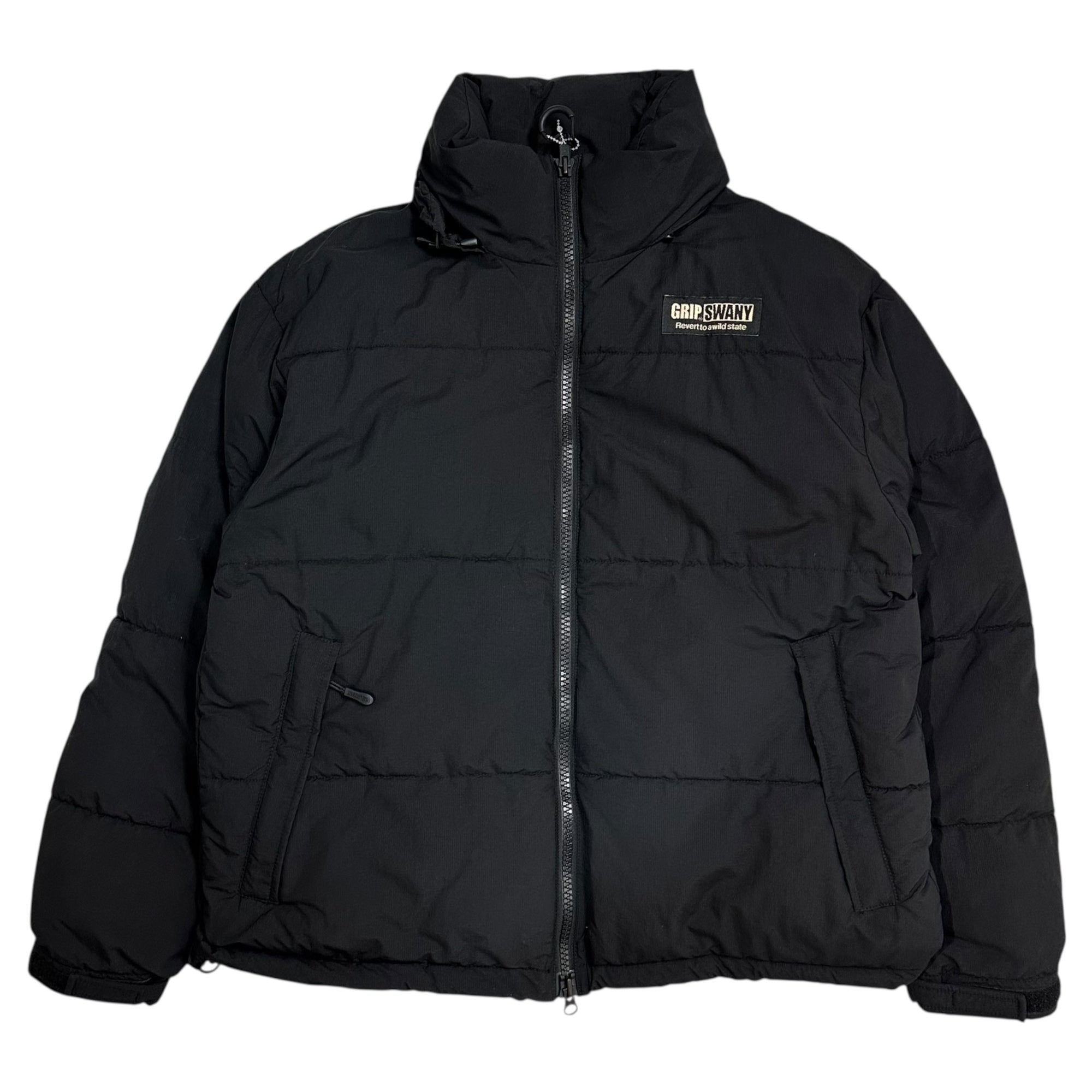 GRIP SWANY(グリップスワニー) PUFF JKT パフ ジャケット 中綿 リップストップ GSJ-84 M ブラック