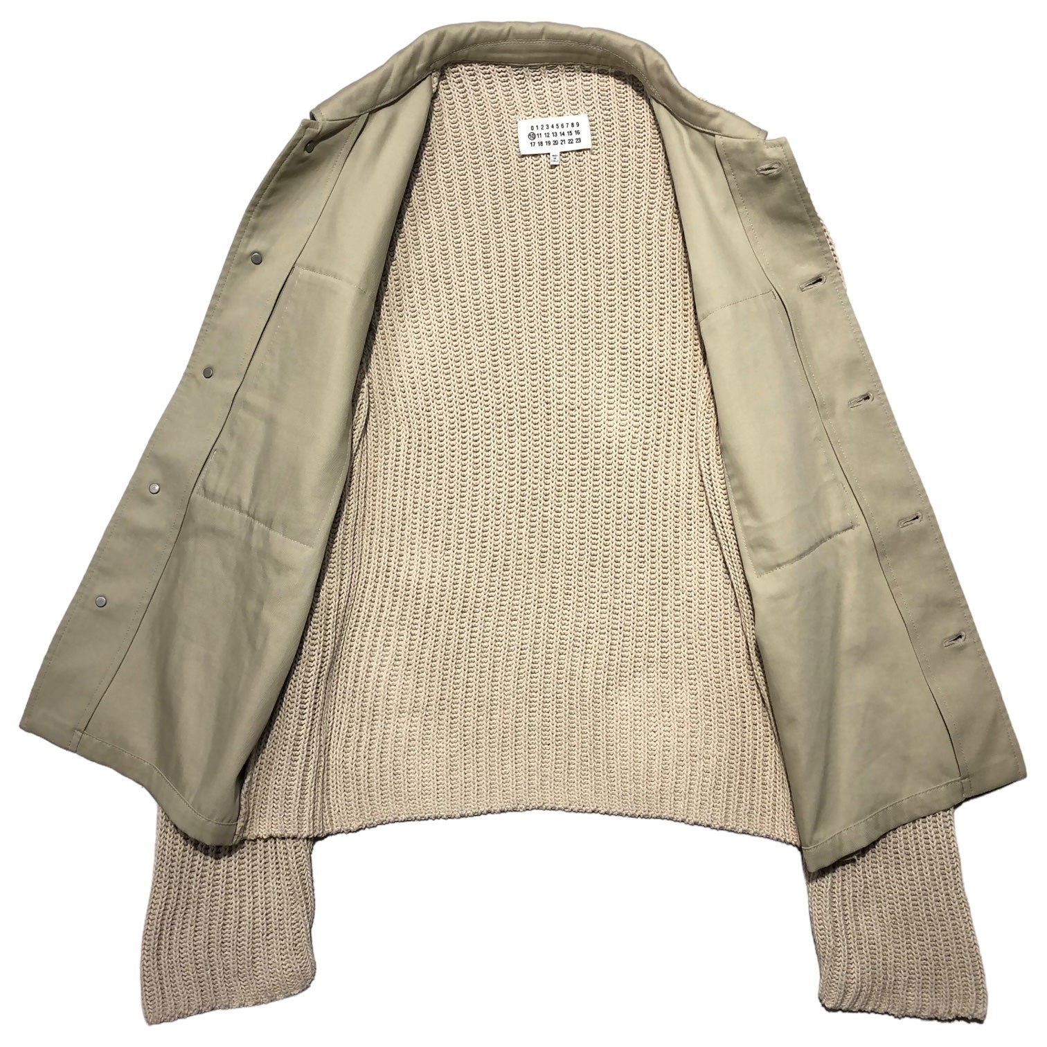 MAISON MARGIELA(メゾンマルジェラ) 20SS knit docking work jacket ニット ドッキング ワーク