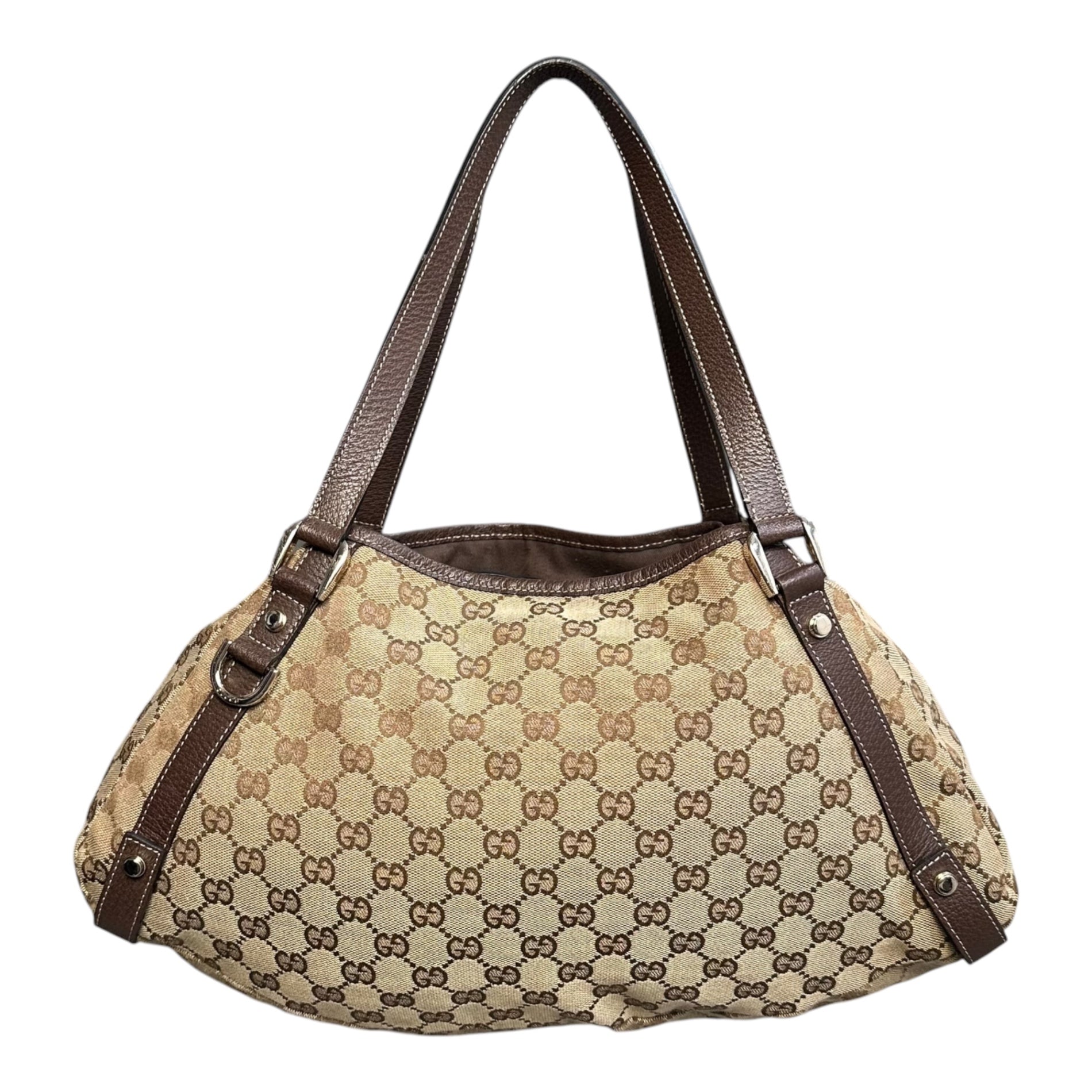 GUCCI(グッチ) GG Canvas Abbey Tote Bag GGキャンバス アビー トートバッグ 130736 ベージュ×ブラウン