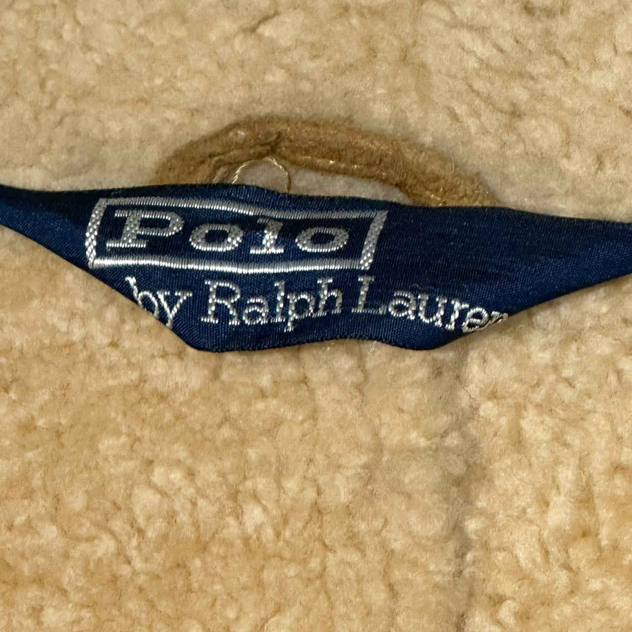 POLO RALPH LAUREN(ポロラルフローレン) 90's Genuine mouton Front Pocket Sheepskin Half Coat 90年代 本ムートン フロント ポケット ムートン ハーフ コート JR-RL-SA3962 LL ベージュ インパクト21タグ
