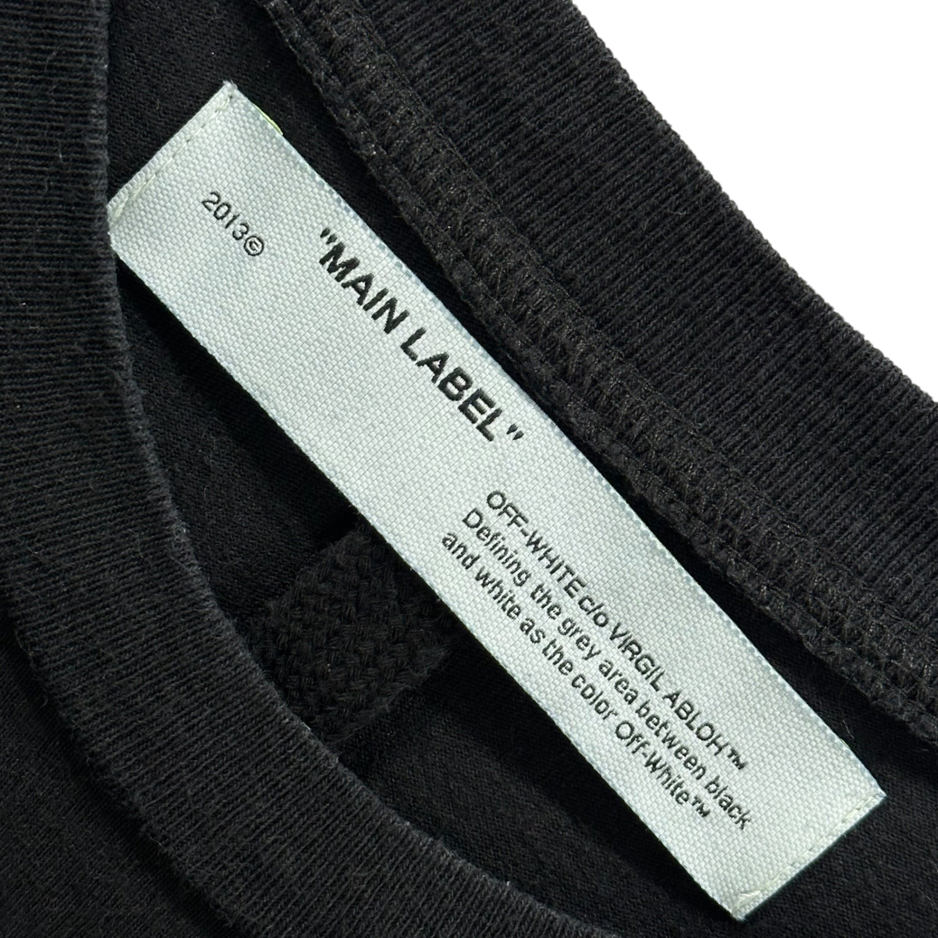 Off-White(オフホワイト)  20SS DRIPPING ARROWS 黄金比 モチーフ ロゴ Tシャツ OMAA027R20185005 M ブラック×ブルー×ホワイト