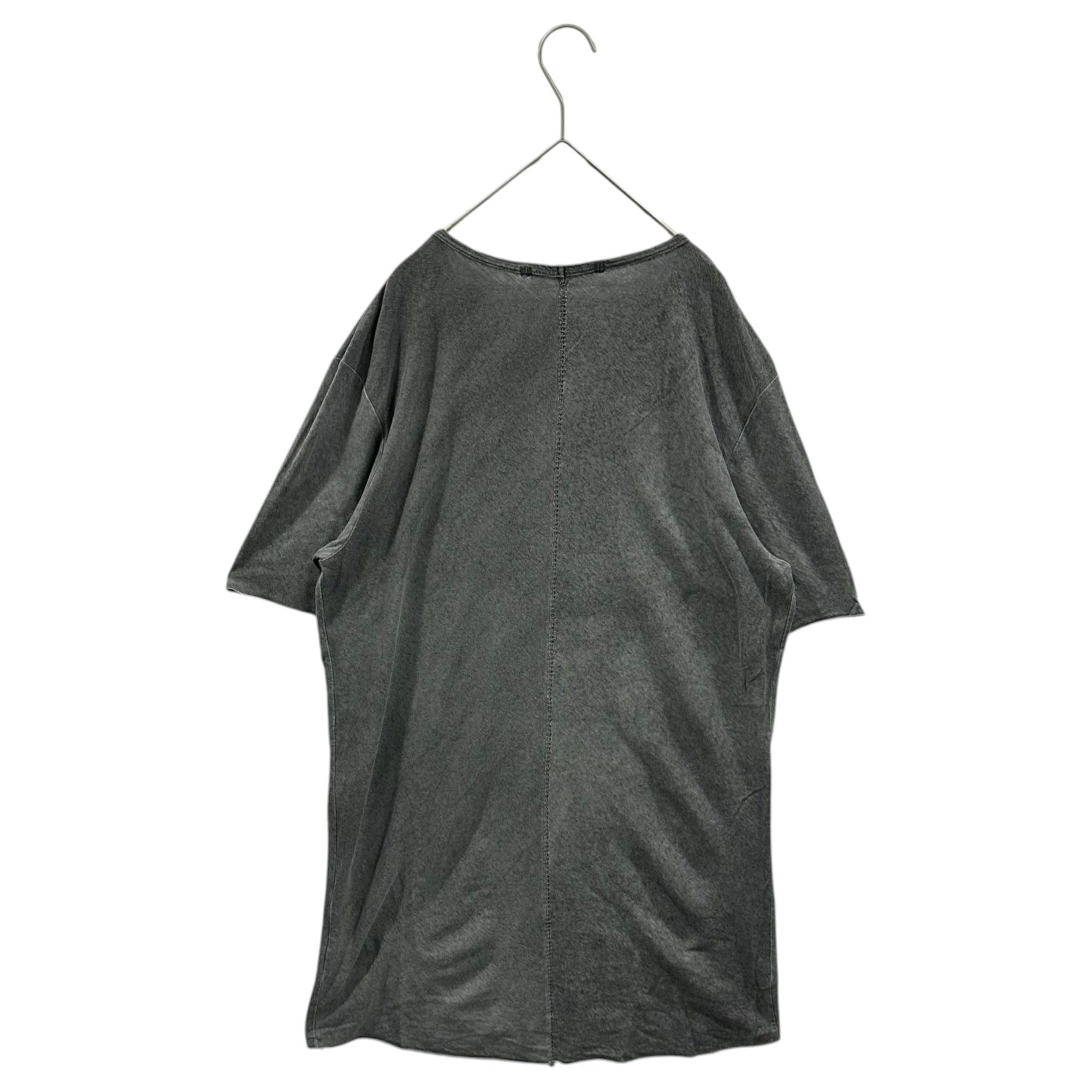 SADDAM TEISSY(サダムテイシー) High Twist Cotton Cold Dye Cut Off Half Sleeve T-Shirt ハイツイスト コットン コールド ダイ カットオフ Tシャツ ST101-0068S 3(L程度) グレー