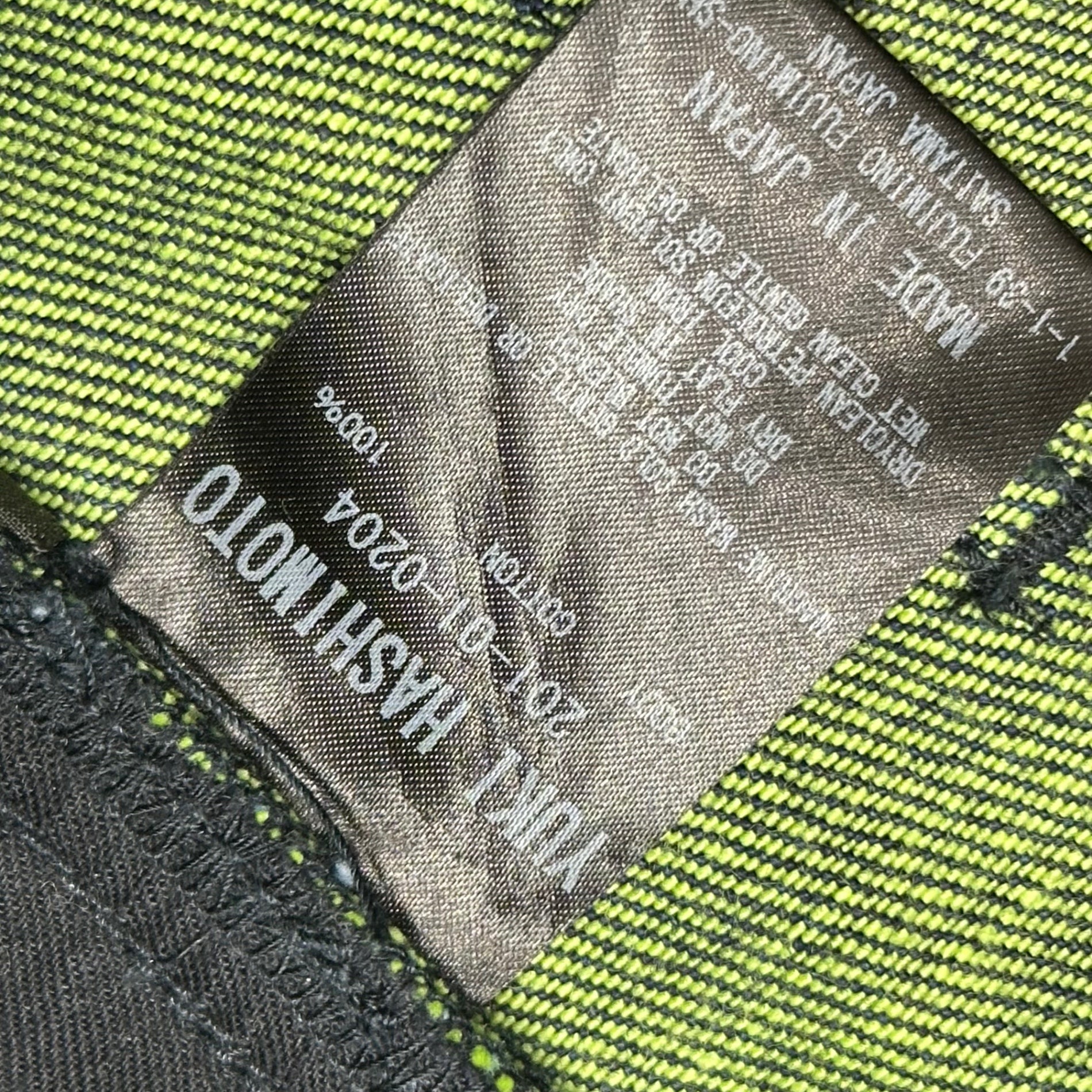 YUKI HASHIMOTO(ユウキハシモト) WORK DETAIL JEANS NAVY × GREEN ワークディテール ジーンズ デニム ロールアップ 201-01-0204 46(S~M程度) インディゴ