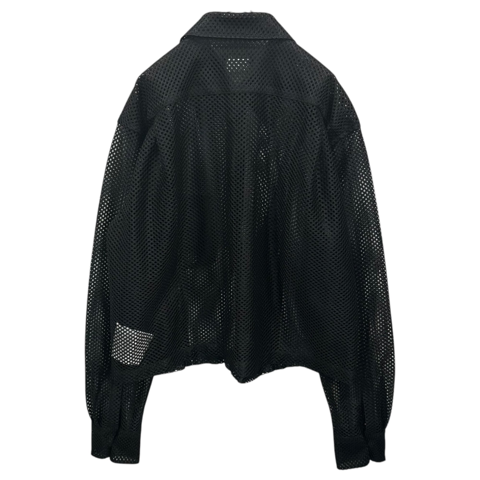 COMME des GARCONS HOMME PLUS(コムデギャルソンオムプリュス) 2026SS MESH ZIP CROPPED SHIRT メッシュ ジップ クロップド シャツ PQ-B024 M ブラック AD2025