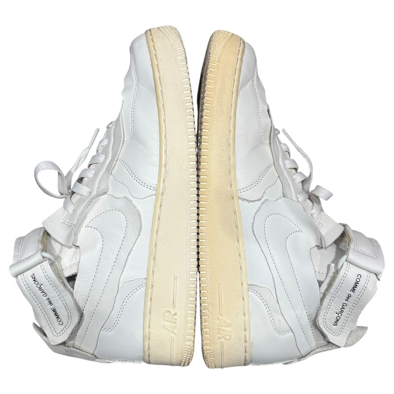 NIKE × COMME des GARÇONS(ナイキ × コムデギャルソン) Mid Air Force 1 エアフォースワン ミッドカット スニーカー DC3601-100 28.0cm ホワイト