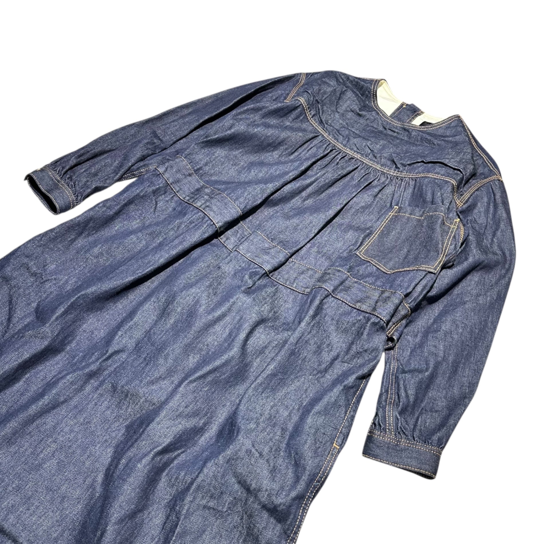 tricot COMME des GARCONS(トリココムデギャルソン) 13SS Denim Waist Belt Dress デニム ウエストベルト ワンピース TK-O004 M インディゴ AD2012