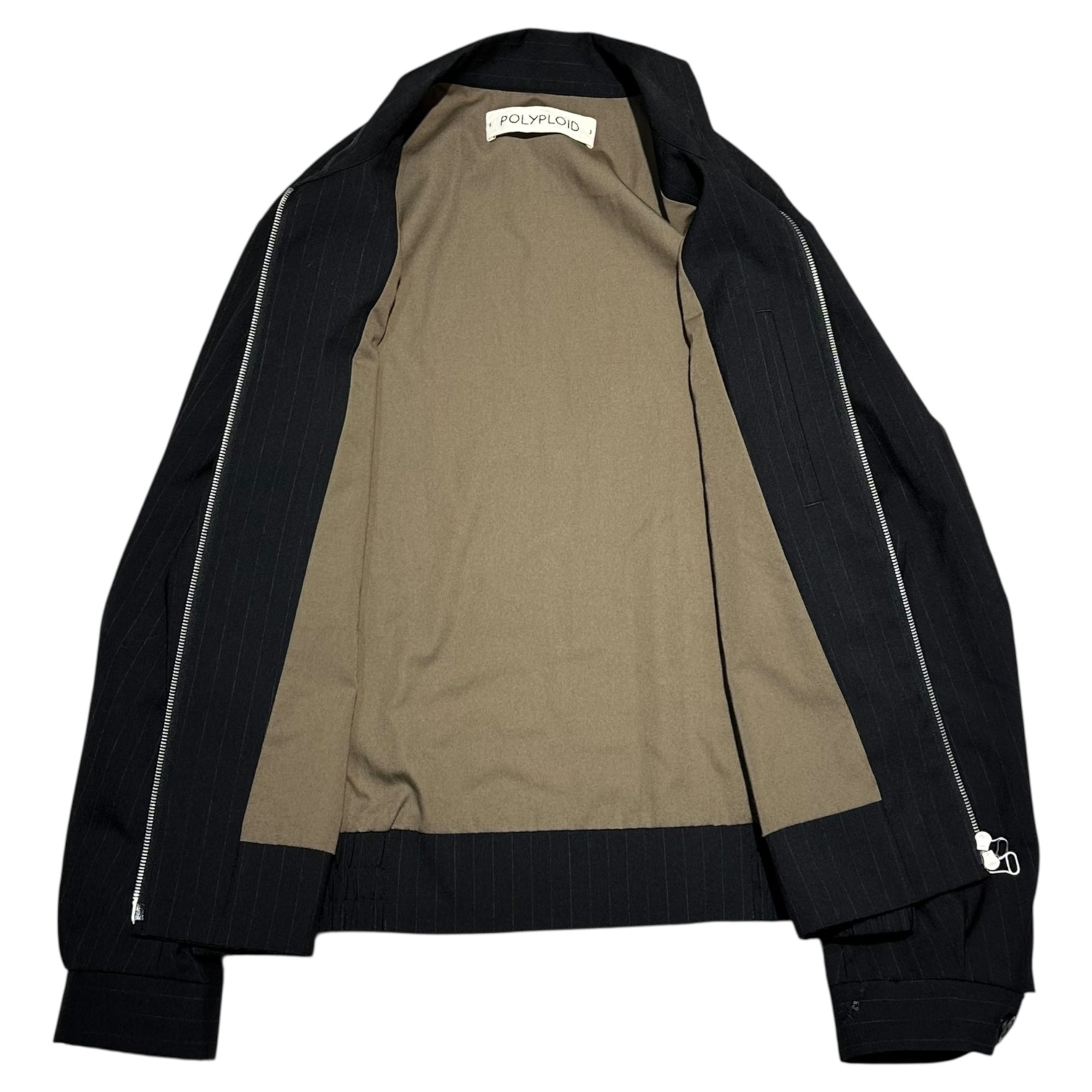 POLYPLOID(ポリプロイド) Striped Bomber Jacket ストライプ ボンバー ジャケット 09-B-04  3(L程度) ブラック