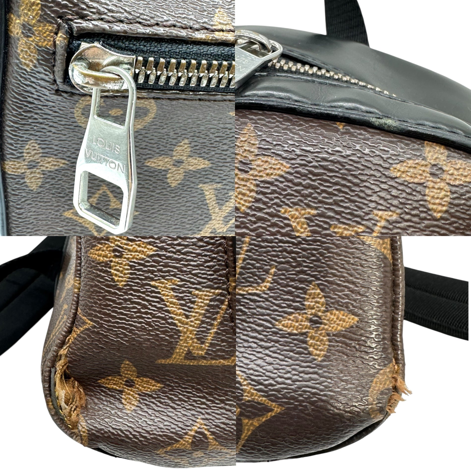 LOUIS VUITTON(ルイヴィトン) モノグラム・マカサー ジョッシュ リュック デイパック バックパック 型番：M41530 ブラウン×ブラック 製造番号：SP1199