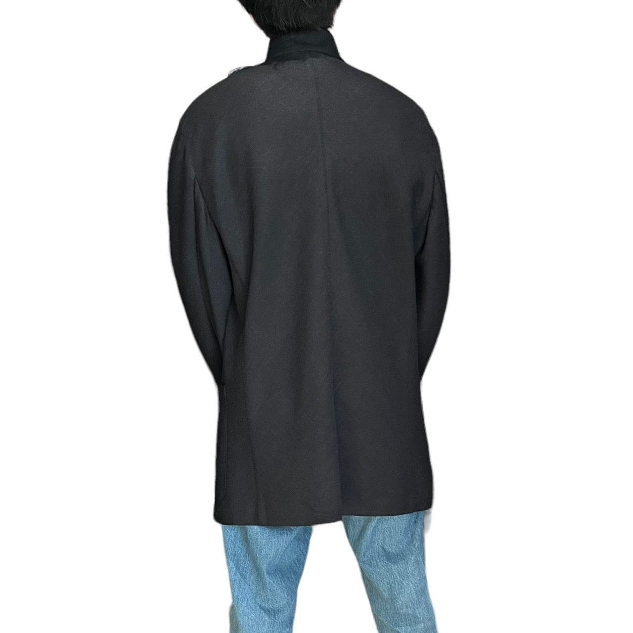 HERMES(エルメス)  stand collar wool jacket/スタンドカラーウールジャケット/マオカラージャケットテーラードジャケット 表記無し(XLサイズ程度) チャコールグレー
