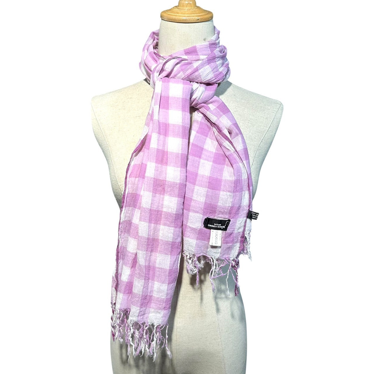 tricot COMME des GARCONS(トリココムデギャルソン) Check Stole チェック ストール パープル