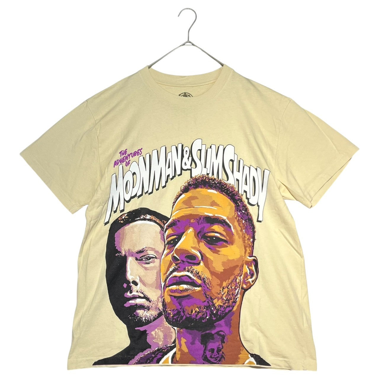 KID CUDI & EMINEM(キッドカディ&エミネム) KID CUDI MOON MAN AND SLIM SHADY TEE ラッパー Tシャツ XL アイボリー 公式 ©2020