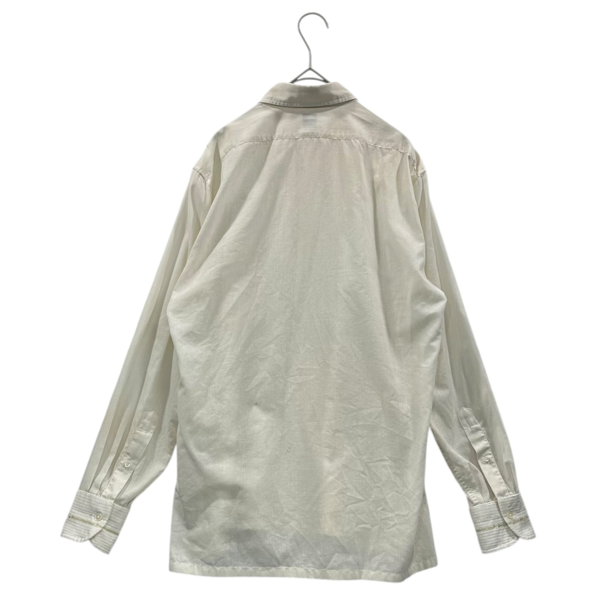PERIOD FEATURES(ピリオドフィーチャーズ) Indian Cotton Gold-Stitched Regular-Collar Shirt インド綿 ゴールド ステッチ レギュラーカラー シャツ 2(M程度) キナリ×ゴールド