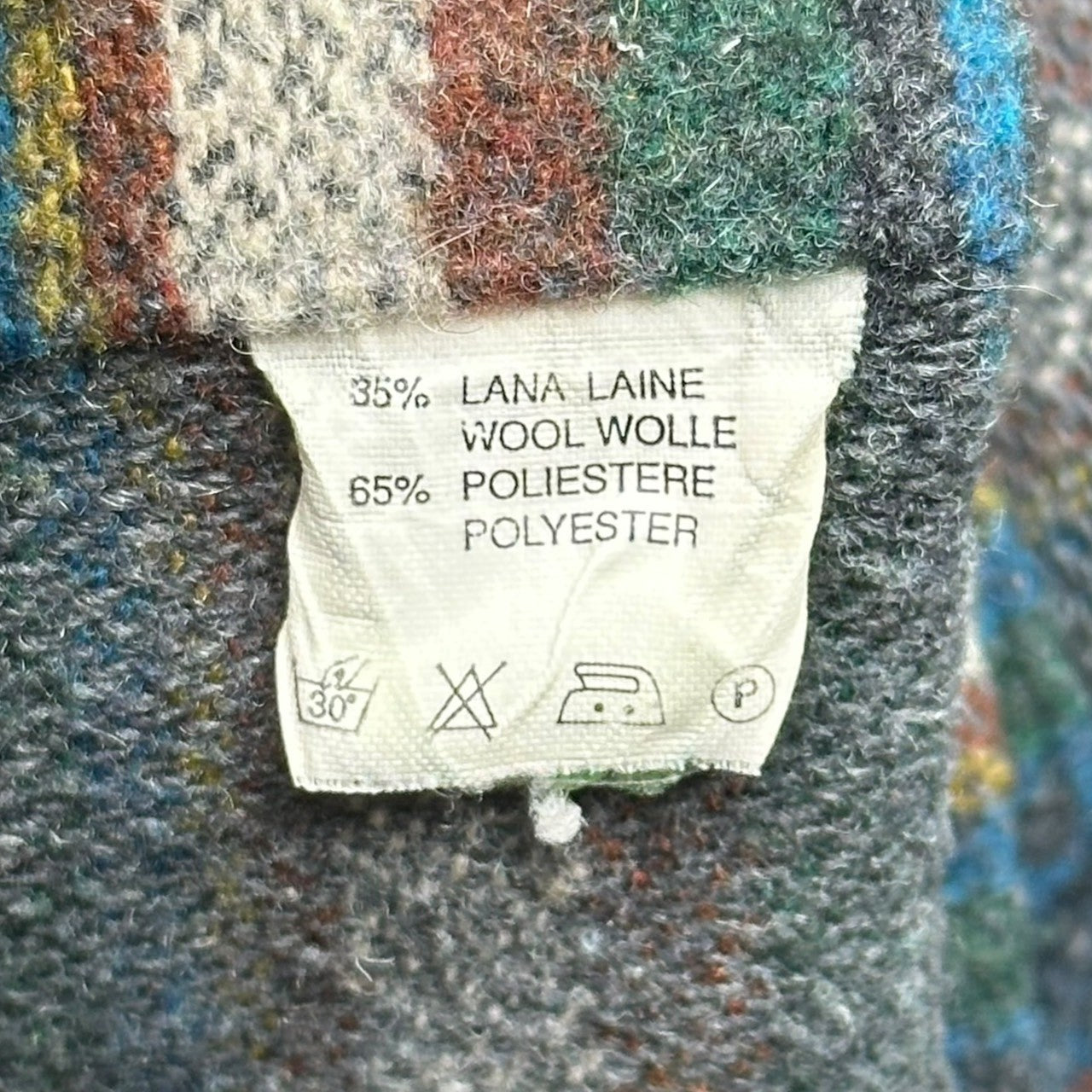 Marlboro Classics(マールボロクラシック) 90's Native Pattern Wool Flannel Shirt ネイティブ柄 ウール フランネル シャツ L ブルー ヴィンテージ 古着