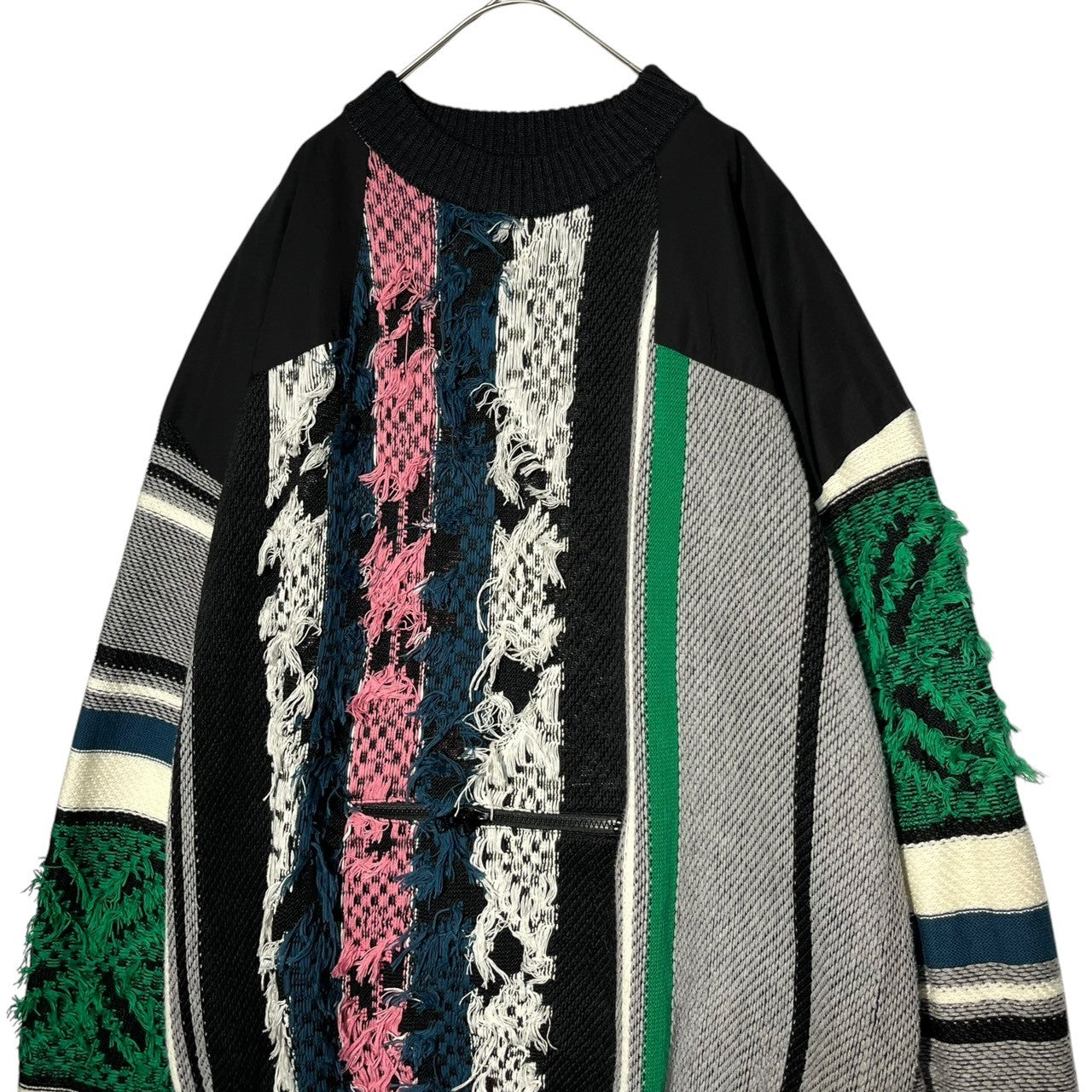 sacai(サカイ) 22SS Rag Jacquard Knit Pullover ラグ ジャカード ニット プルオーバー 22-02749 4(XL程度) マルチカラー