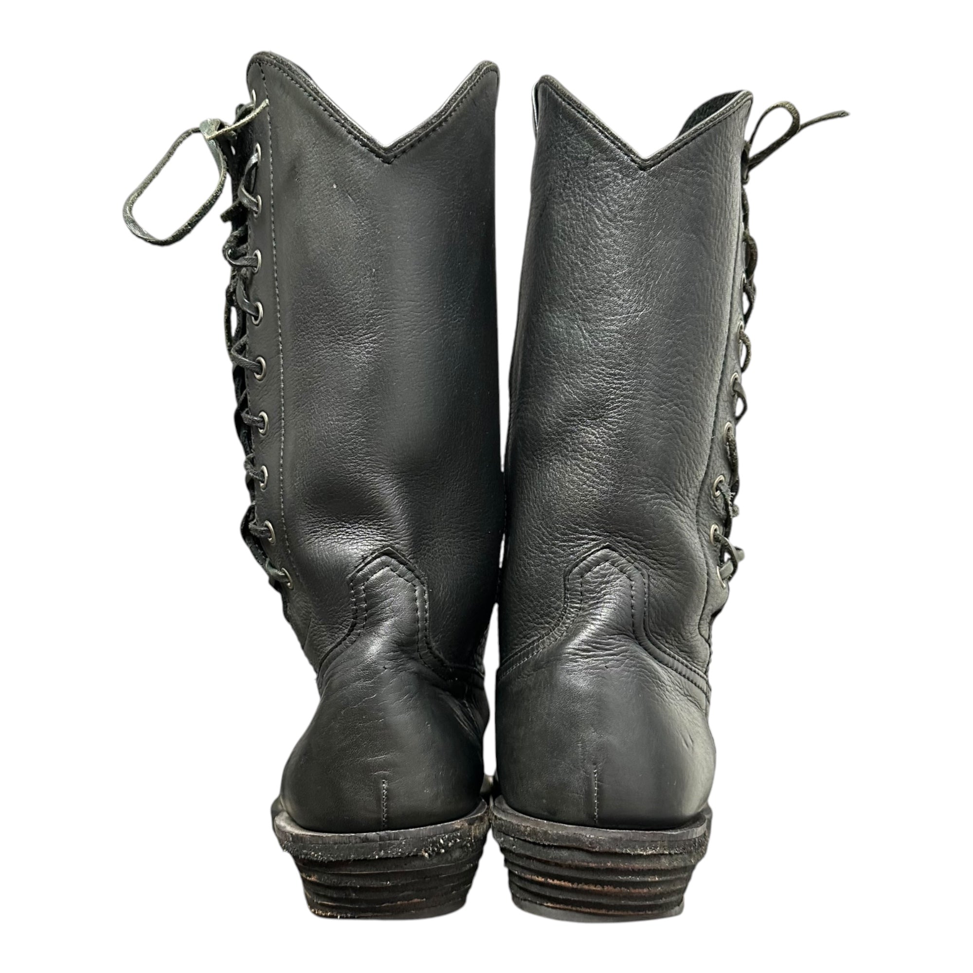NUMBER (N)INE(ナンバーナイン) 2005SS NIGHT CRAWLER Period Side Lace-Up Pecos Boots  S05-NF005B 8 ブラック 05年 宮下貴裕 本人期