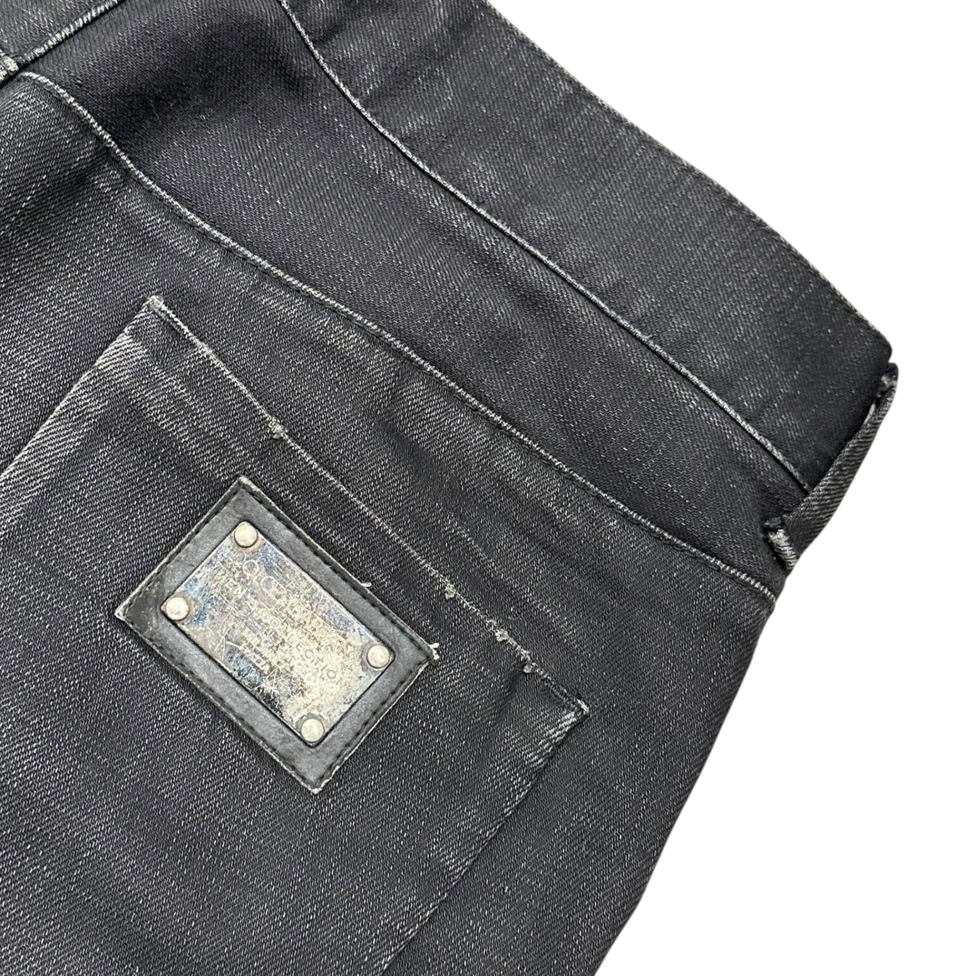 DOLCE&GABBANA(ドルチェ&ガッバーナドルガバ) 00's Black Denim Pants ブラック デニム パンツ 46 ブラック