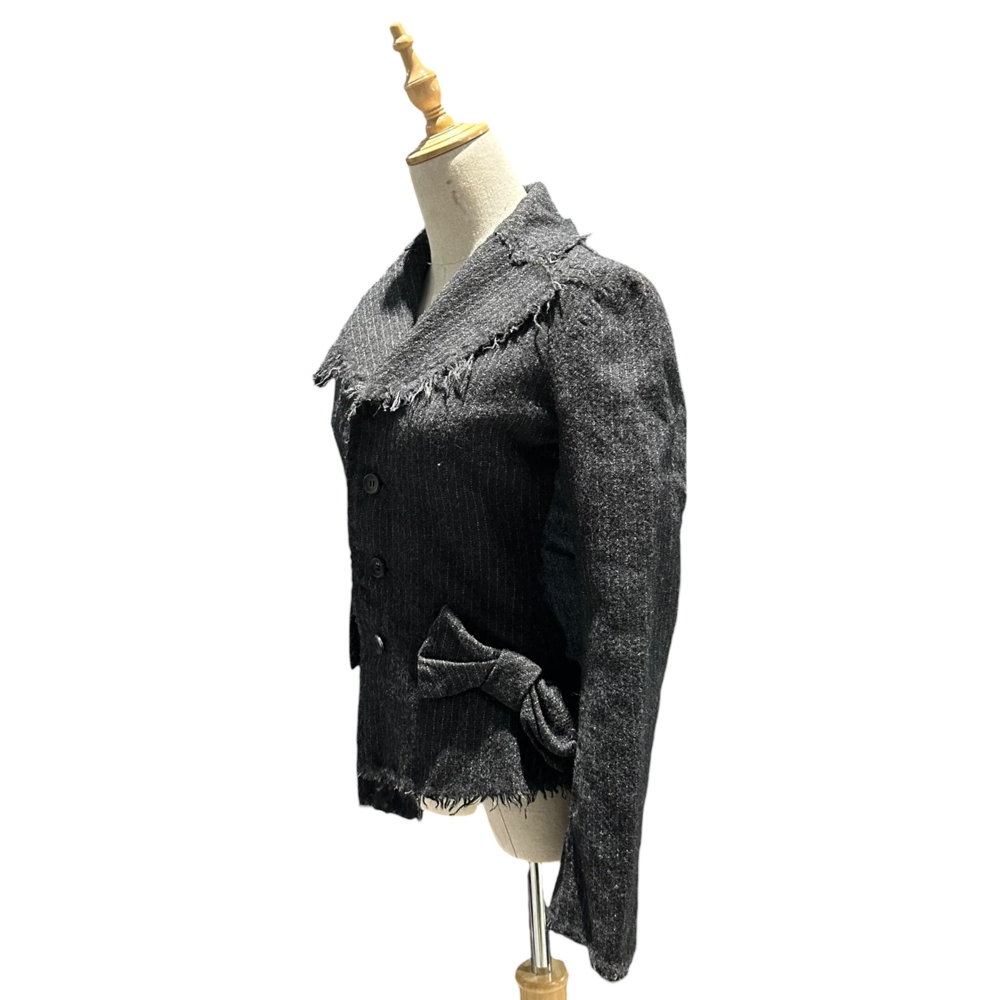 JUNYA WATANABE COMME des GARCONS(ジュンヤワタナベコムデギャルソン) 2004SS Glen Check Wool/Nylon 5-Button Jacket グレンチェック ウール ナイロン 5ボタン ジャケット JM-J038 S ブラック×ホワイト AD2003 00s アーカイブ