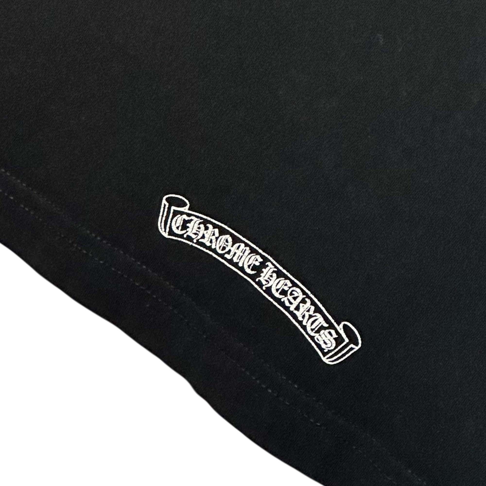 CHROME HEARTS(クロムハーツ) Flame Cross L/S Tee フレイム クロス 長袖 Ｔシャツ 表記消(M程度) ブラック ファイヤー ポケット ロゴ