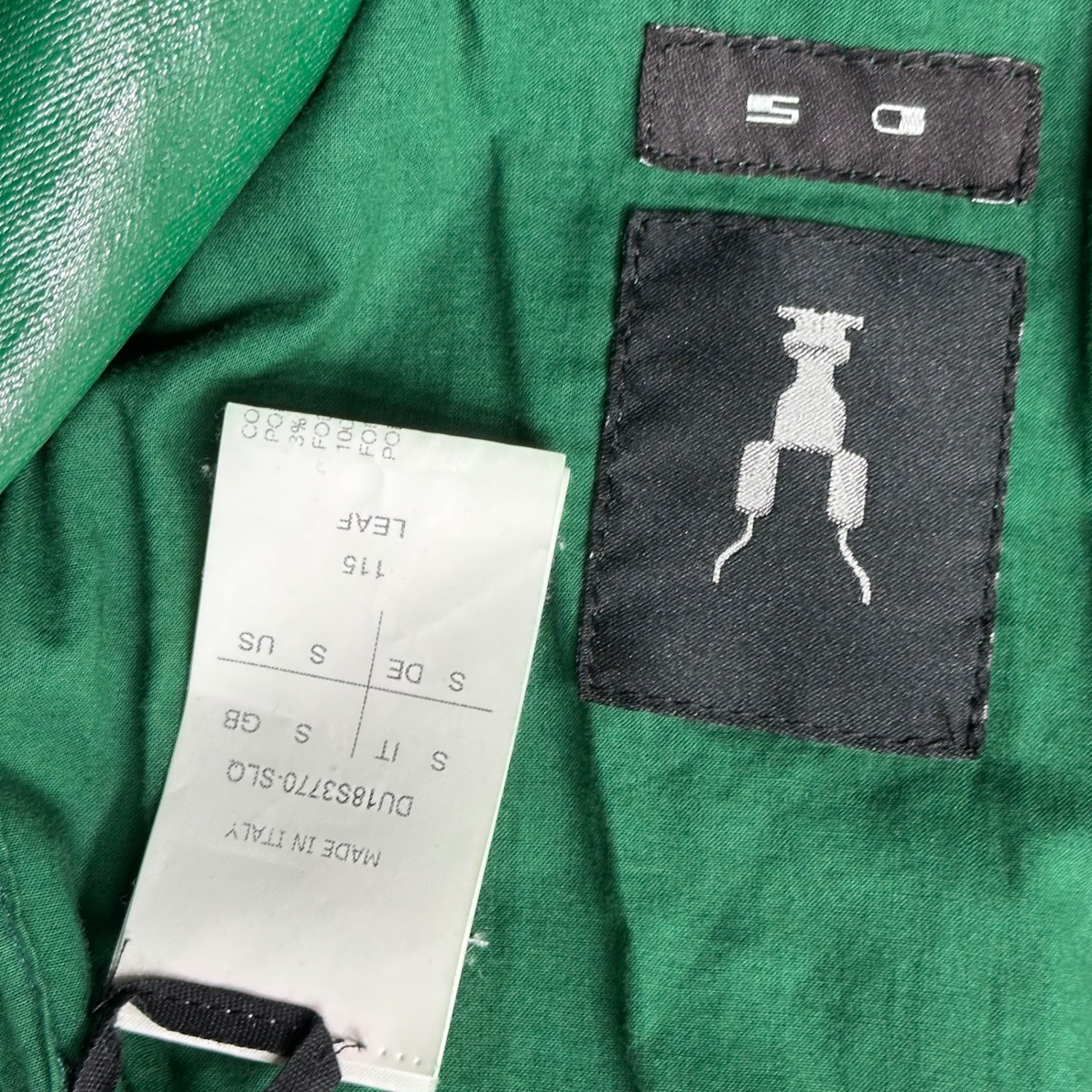 【SALE対象外】Rick Owens DRKSHDW(リックオウエンスダークシャドウ) 18SS Green Polyurethane Coated Zip-Up Black Denim Jacket グリーン ポリウレタン コーティング ジップアップ ブラックデニム ジャケット DU18S3770-SLQ S グリーン