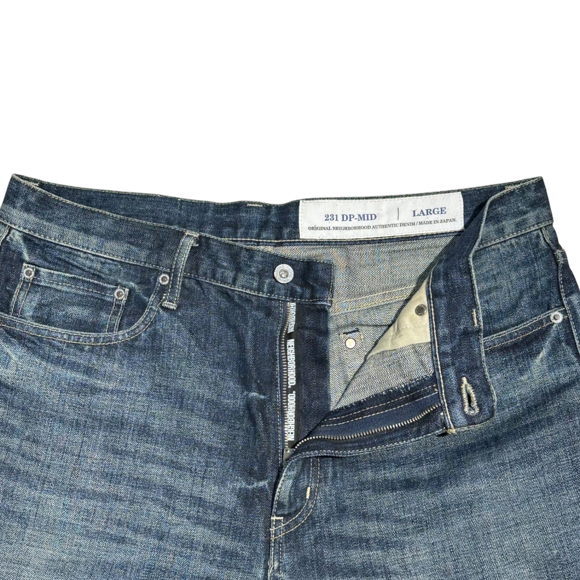 NEIGHBORHOOD(ネイバーフッド) 23SS WASHED DENIM DP MID PANTS ウォッシュド デニム パンツ 231XBNH-PTM05 L インディゴ ストレート