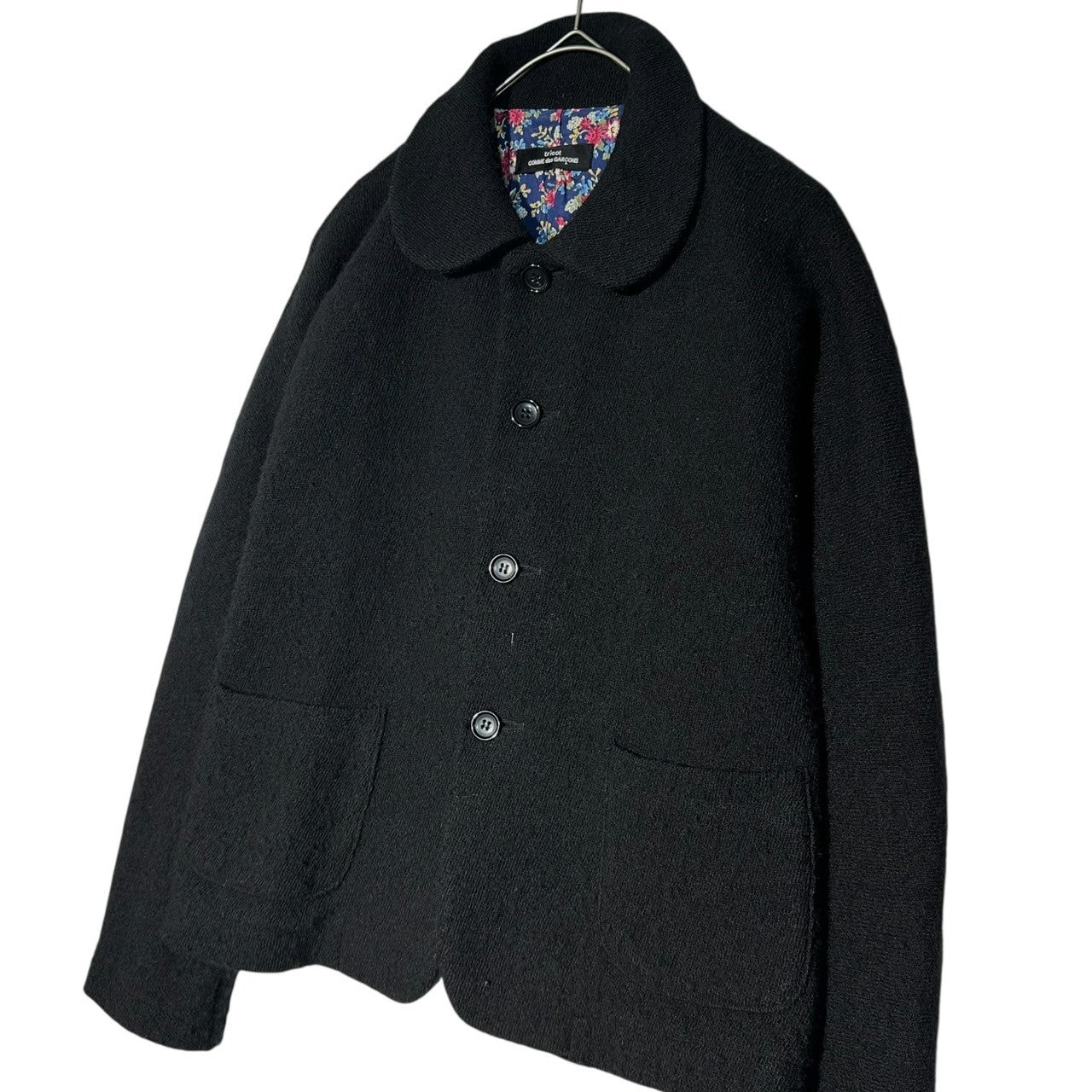 tricot COMME des GARCONS(トリココムデギャルソン) 08AW Shawl Collar Wool Button Jacket ショールカラー ウール ボタン ジャケット TB-T034 FREE ブラック AD2008