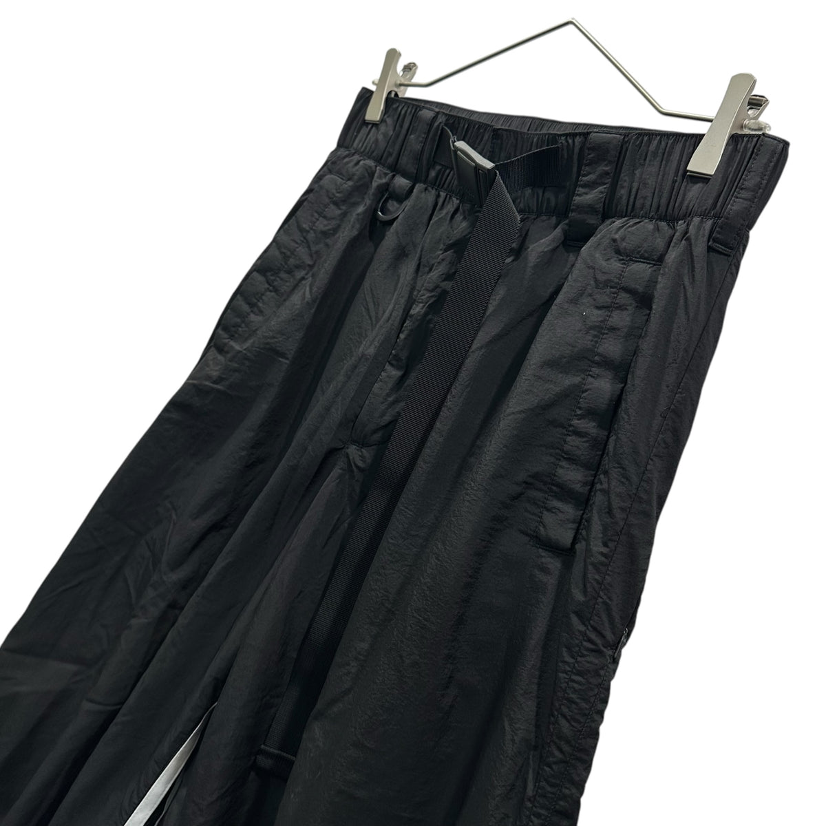 Y-3(ワイスリー) 2025SS 3-STRIPES NYLON SHELL PANTS  3ストライプ ナイロン パンツ JD5998 S ブラック トラック