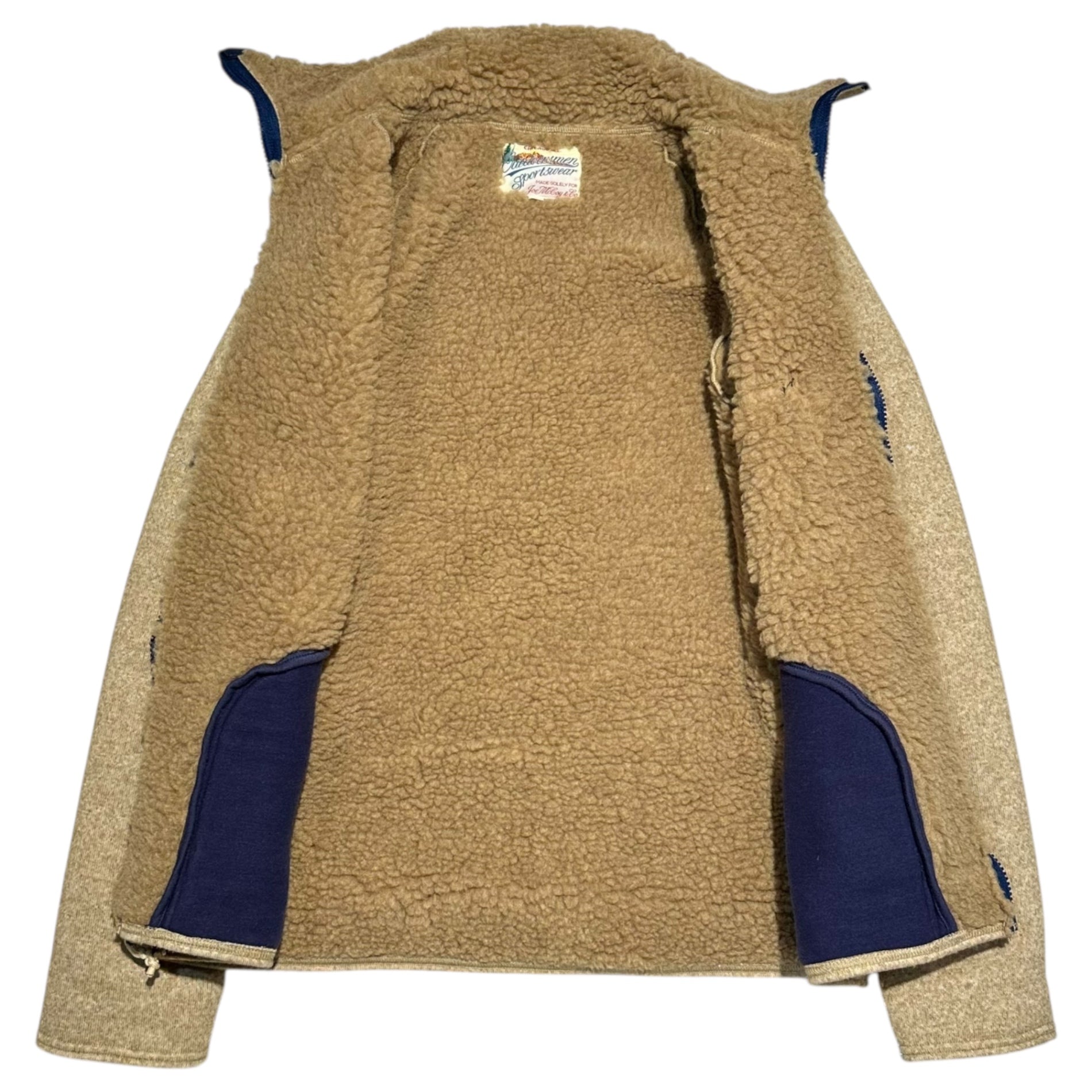 THE REAL McCOY'S(ザリアルマッコイズ) OUTDOOR ACRYLIC PILE CARDIGAN アウトドア アクリル パイル ジャケット ボア MJ21120 M ベージュ フリース