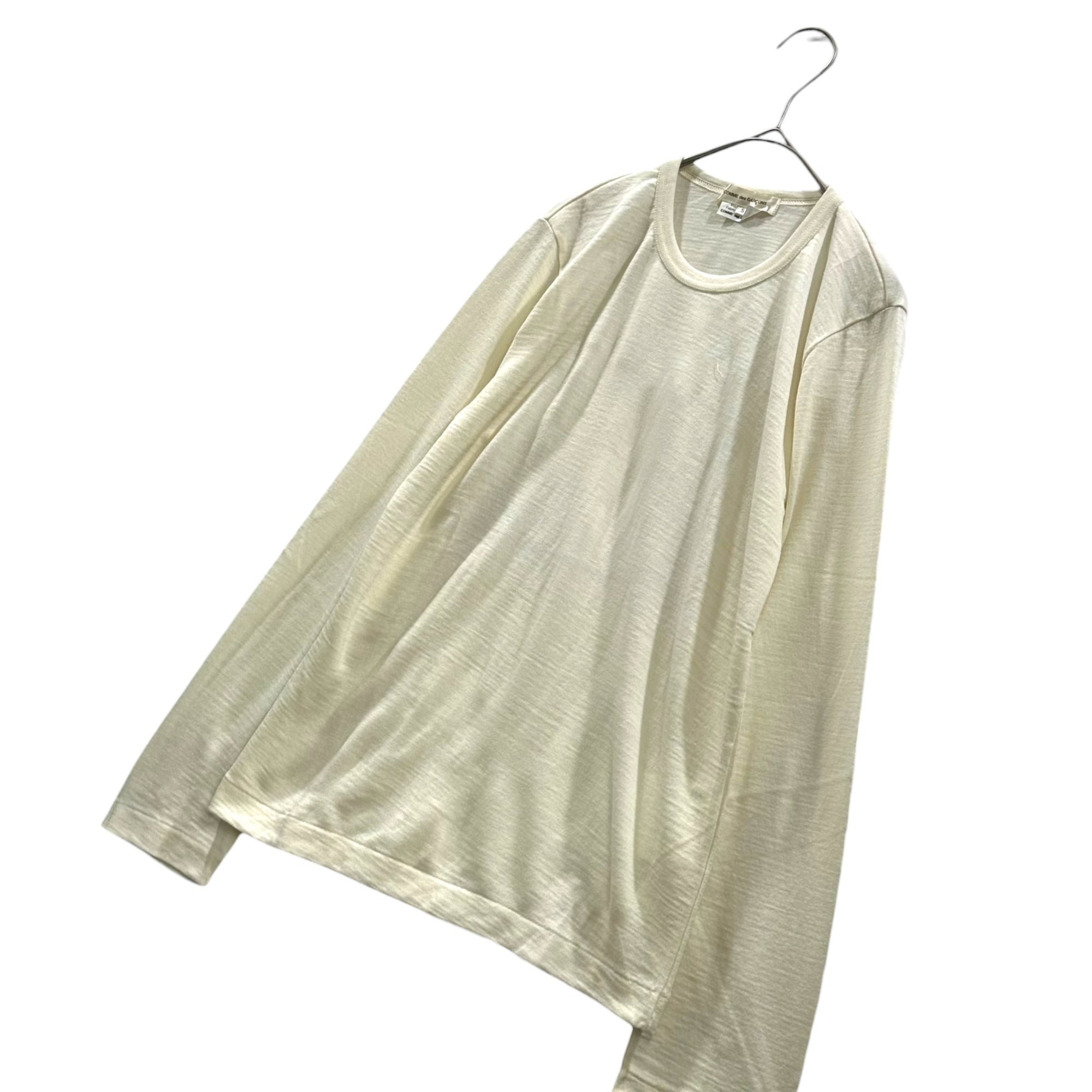 COMME des GARCONS(コムデギャルソン) 2006AW Wool L/S T-shirt ウール 長袖 カットソー GR-T040 S アイボリー AD2006