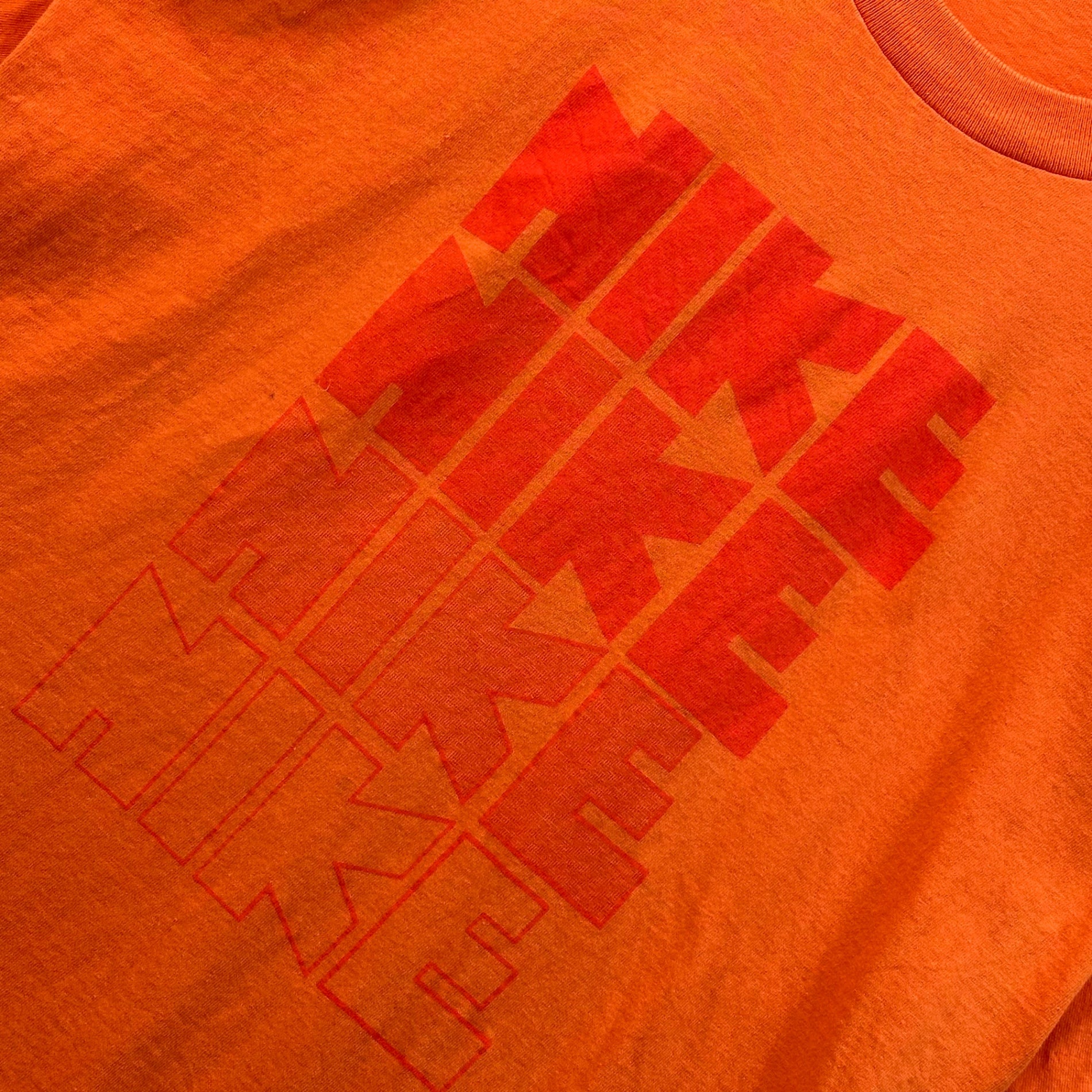 NIKE(ナイキ) 80's 4-row logo print T-shirt ゴツナイキ 4連 ロゴ