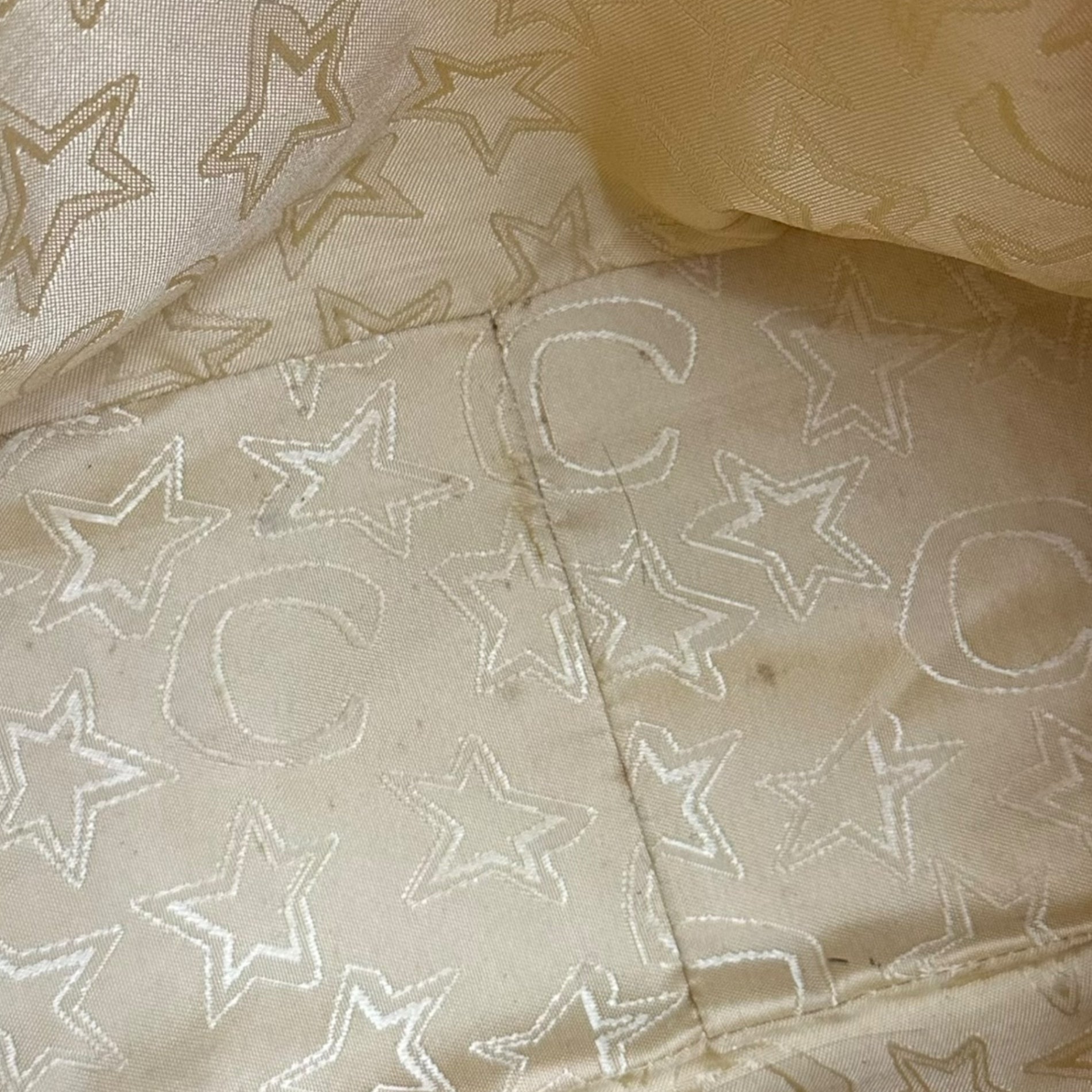 Corto Moltedo(コルトモルテド) Logo All-Over Print Canvas Leather Tote Bag ロゴ 総柄 キャンパス レザー トート バッグ グリーン×ベージュ
