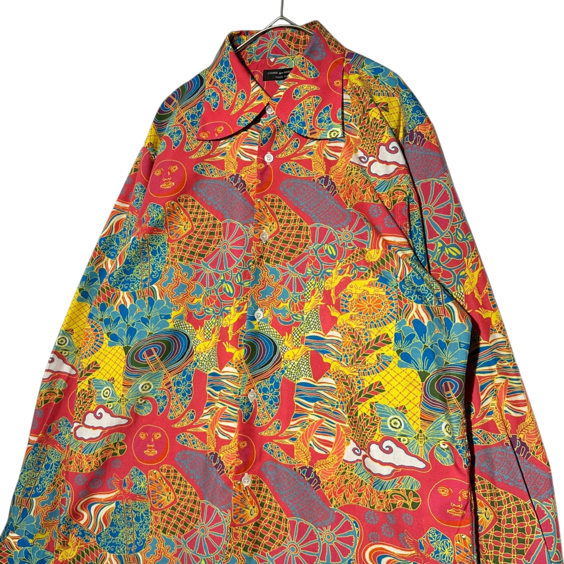 COMME des GARCONS HOMME PLUS(コムデギャルソンオムプリュス) 01AW Psychedelic Era All-Over Print L/S Shirt サイケ期 総柄 長袖 シャツ PC-B003 FREE(L程度) ピンク AD2001 アーカイブ