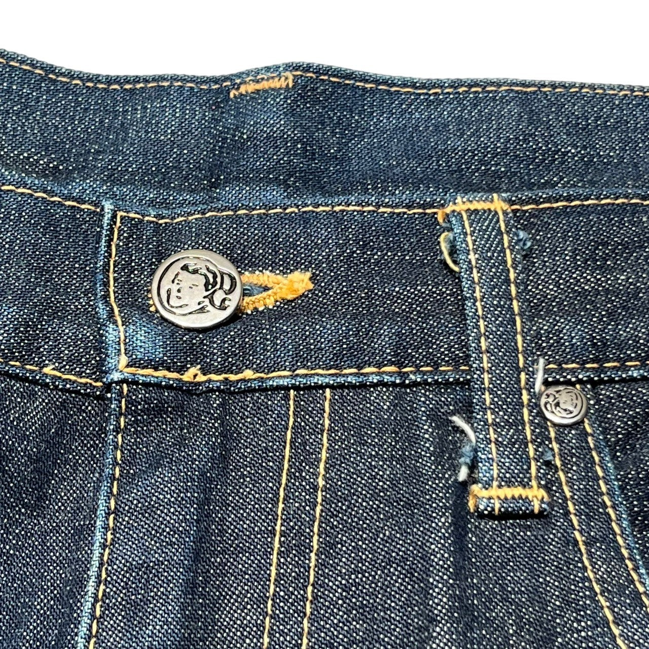 BILLIONAIRE BOYS CLUB(ビリオネアボーイズクラブ) Running dog print denim pants ランニングドッグ  プリント デニムパンツ 稀少 L インディゴ×ピンク パッチ外れ