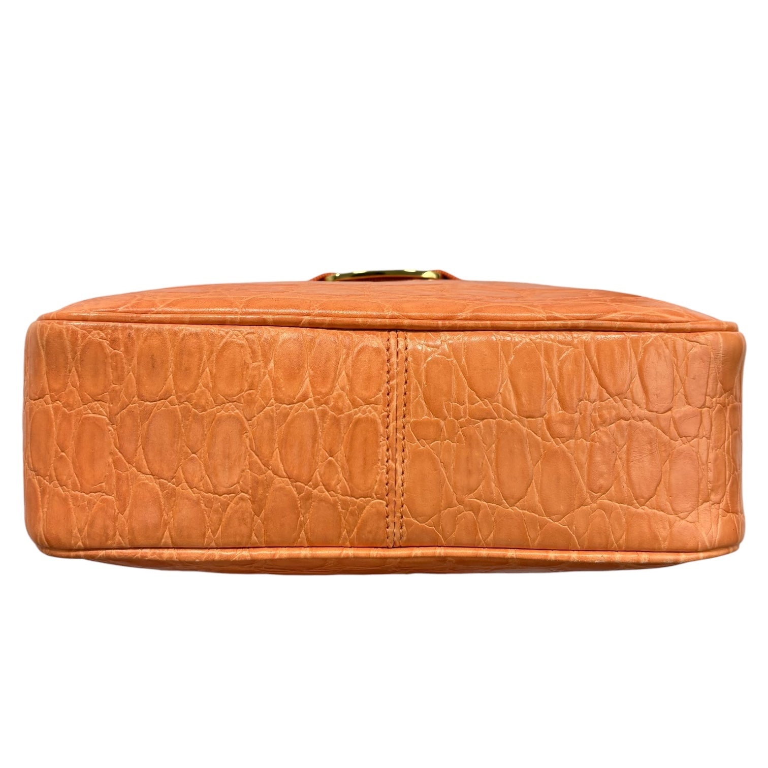 Salvatore Ferragamo(サルヴァトーレフェラガモ) Vara Croco Embossed 2-Way Shoulder Bag ヴァラ クロコ 型押し 2WAY ショルダー バッグ BA217201 サーモンピンク