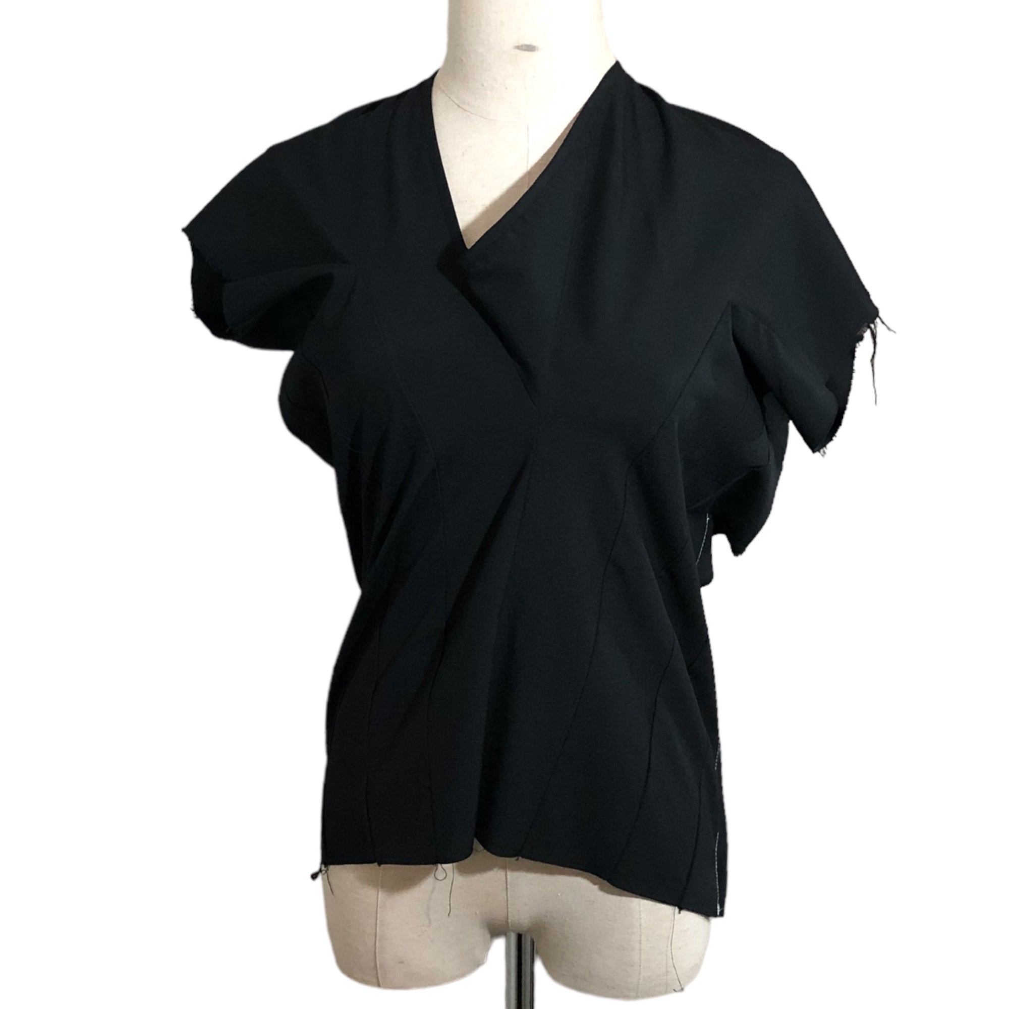 COMME des GARCONS(コムデギャルソン) 90's A blouse that expresses a twist 捻じれを表現したブラウス 90年代 GB-100340 FREE ブラック AD1997 サイドジップ 稀少アイテム