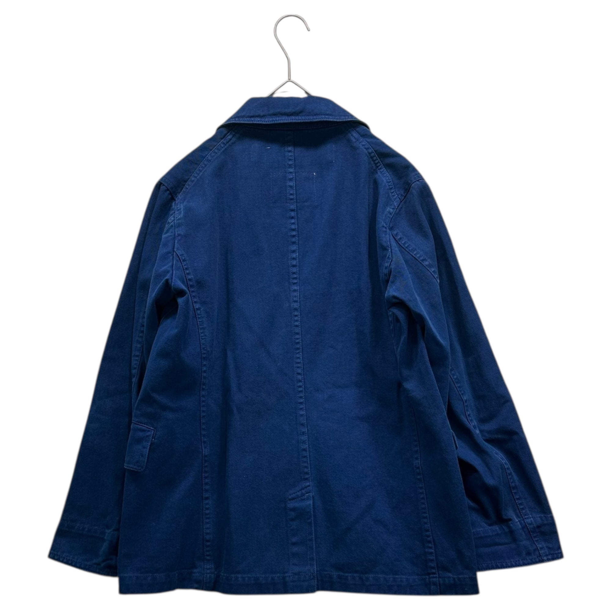 COMME des GARCONS JUNYA WATANABE(コムデギャルソンジュンヤワタナベ) 13SS Post-dyed Distressed Coverall Jacket 後染め 変形 カバーオール ジャケット JK-J201 XS ブルー AD2012