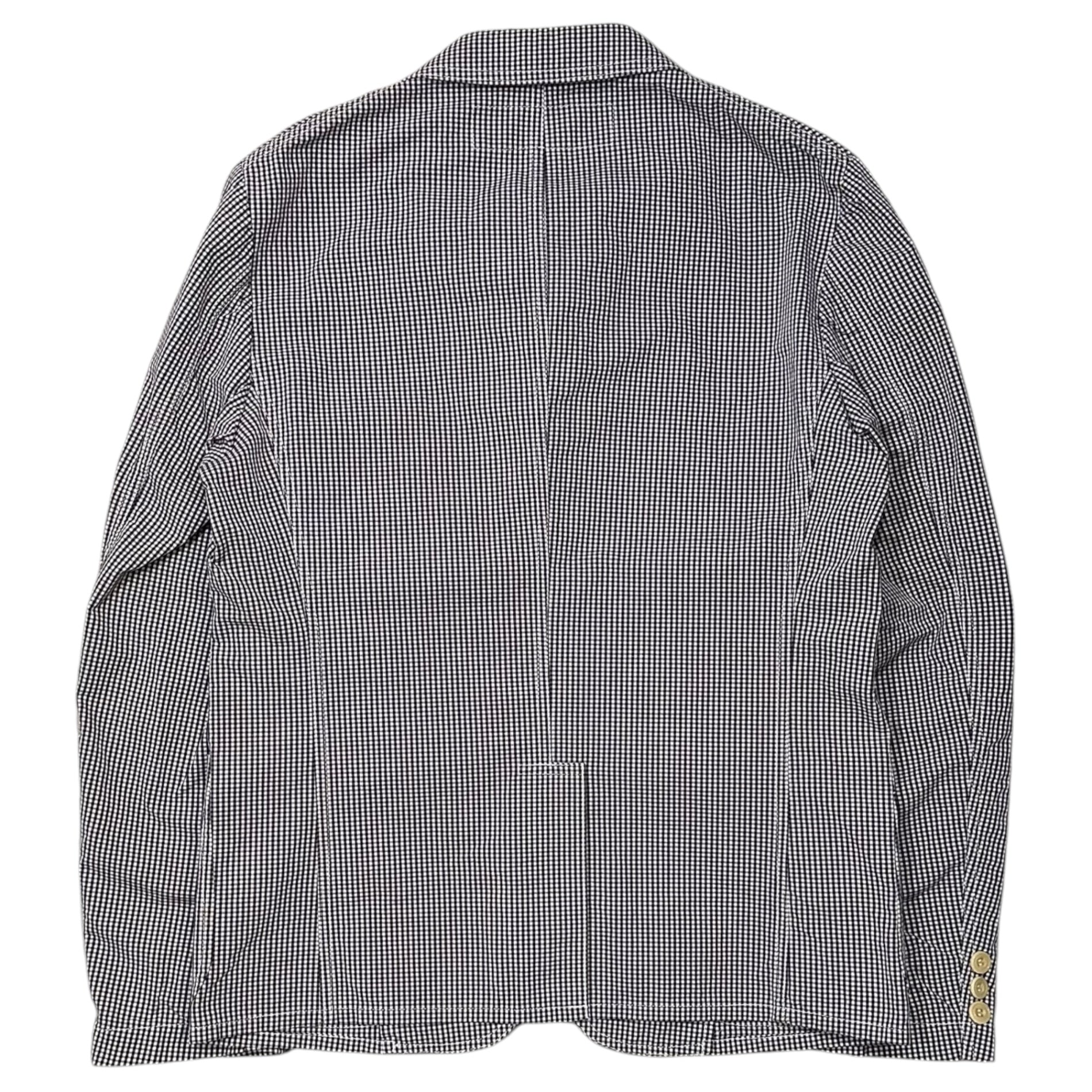 COMME des GARCONS HOMME(コムデギャルソンオム) 2014SS Gingham Check 3-Button Casual Jacket ギンガムチェック 3ボタン カジュアル ジャケット HM-J051 S ホワイト×ブラック AD2013
