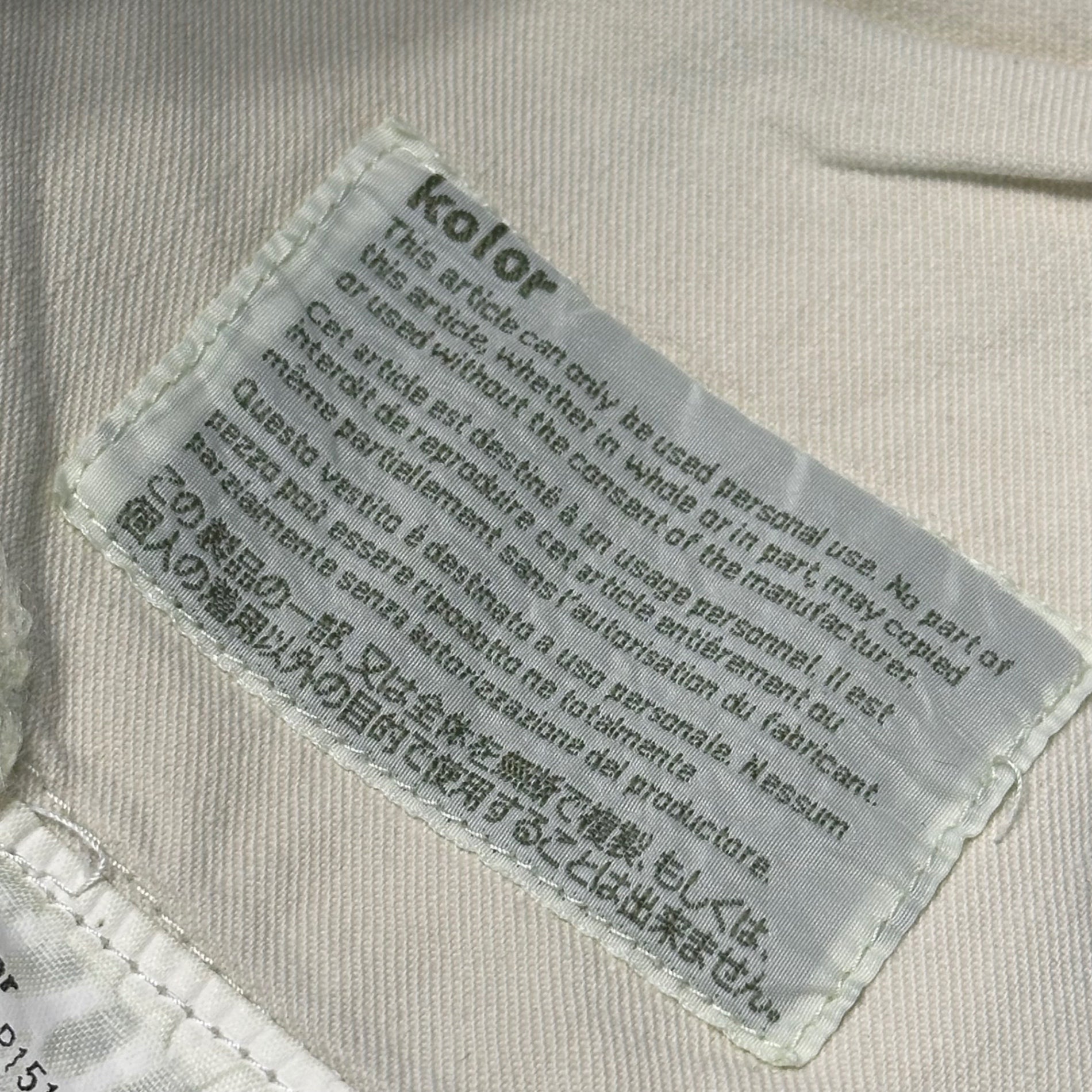 kolor(カラー) Cropped Denim Pant クロップド デニム パンツ 10WCM-P15117 3(L程度) ライトインディゴ