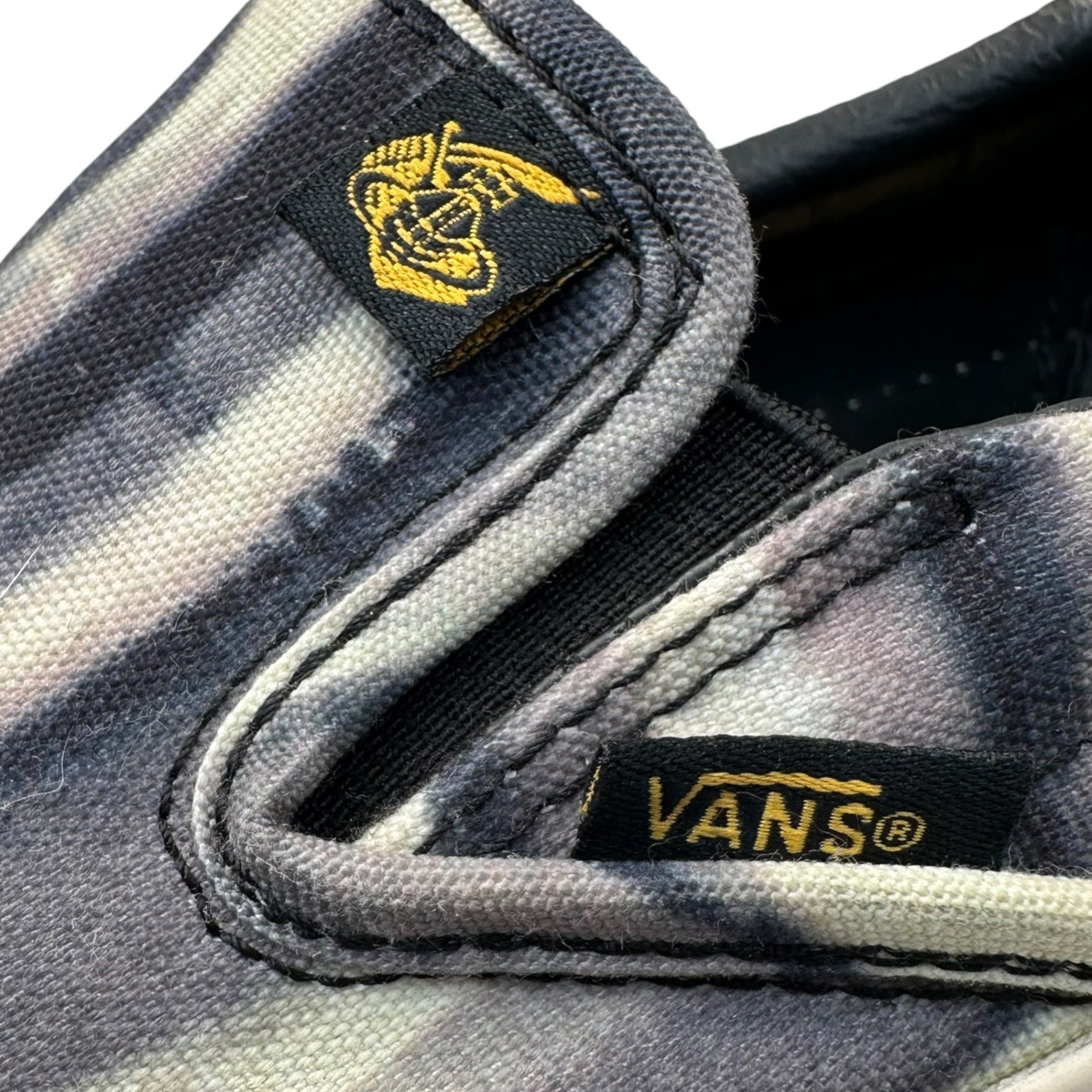 Vivienne Westwood ANGLOMANIA×VANS(ヴィヴィアンウエストウッドアングロマニア×バンズ) Anarchy Stripe Orb Logo Slip-on Shoes アナーキー ストライプ オーブロゴ スリッポン V98VIVIENNE 24cm ブラック×ホワイト