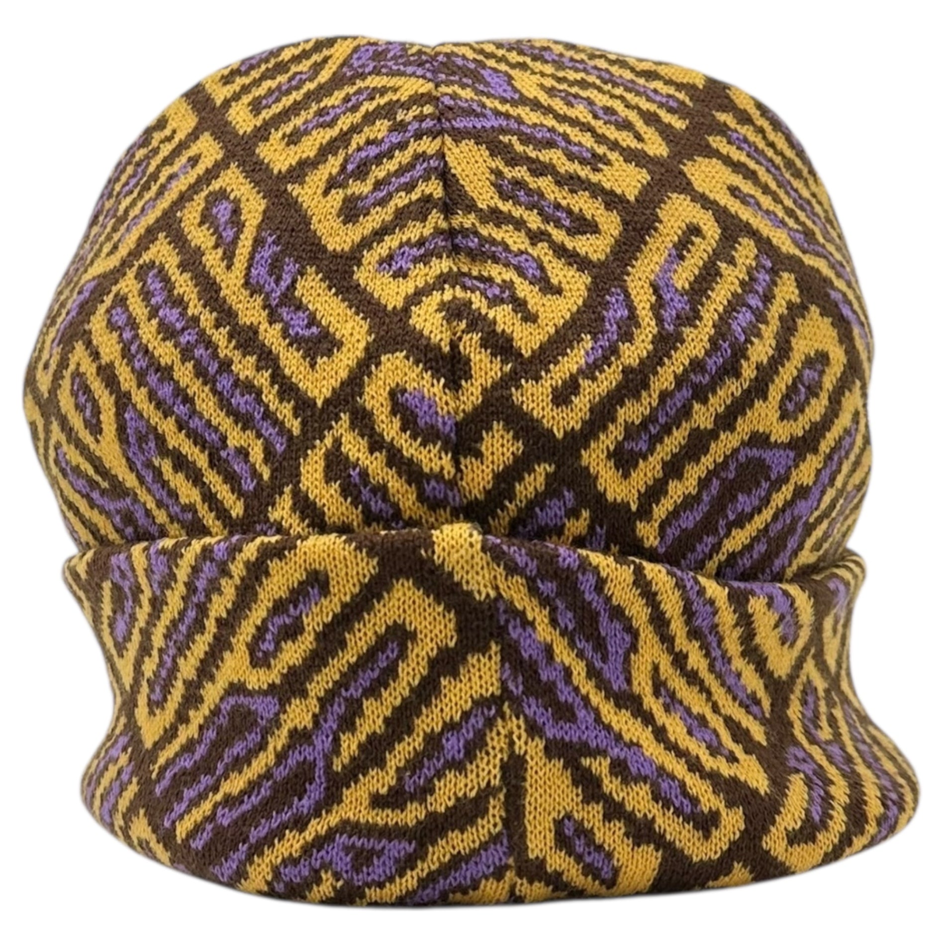SUPREME(シュプリーム) 24AW Funk Spellout Beanie ファンク スペルアウト ビーニー イエロー×パープル 24FW ニット帽