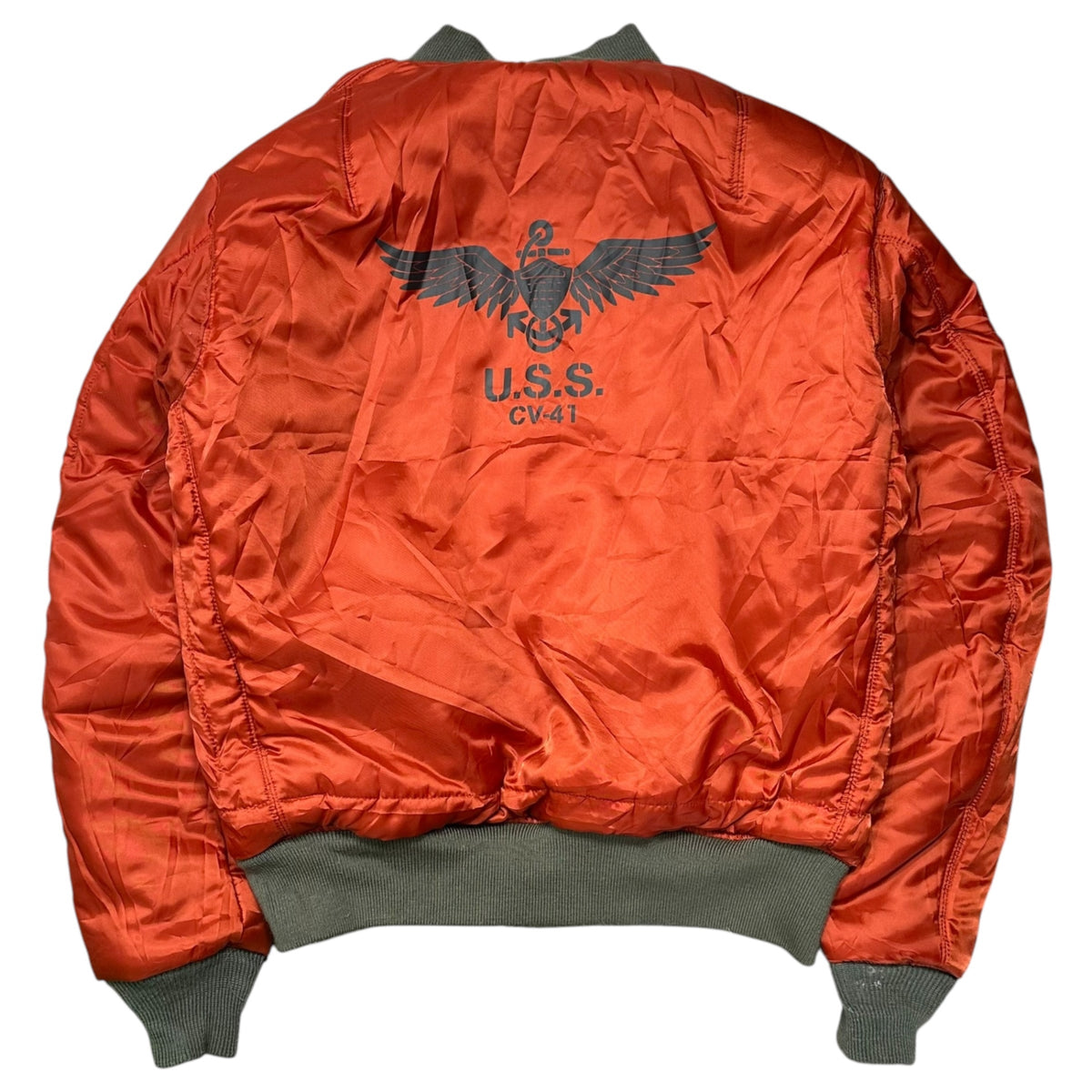 AVIREX(アヴィレックス) USS MA-1 Bomber Jacket アメリカ 海軍 レプリカ ボンバー ジャケット 6162145 XL セージグリーン