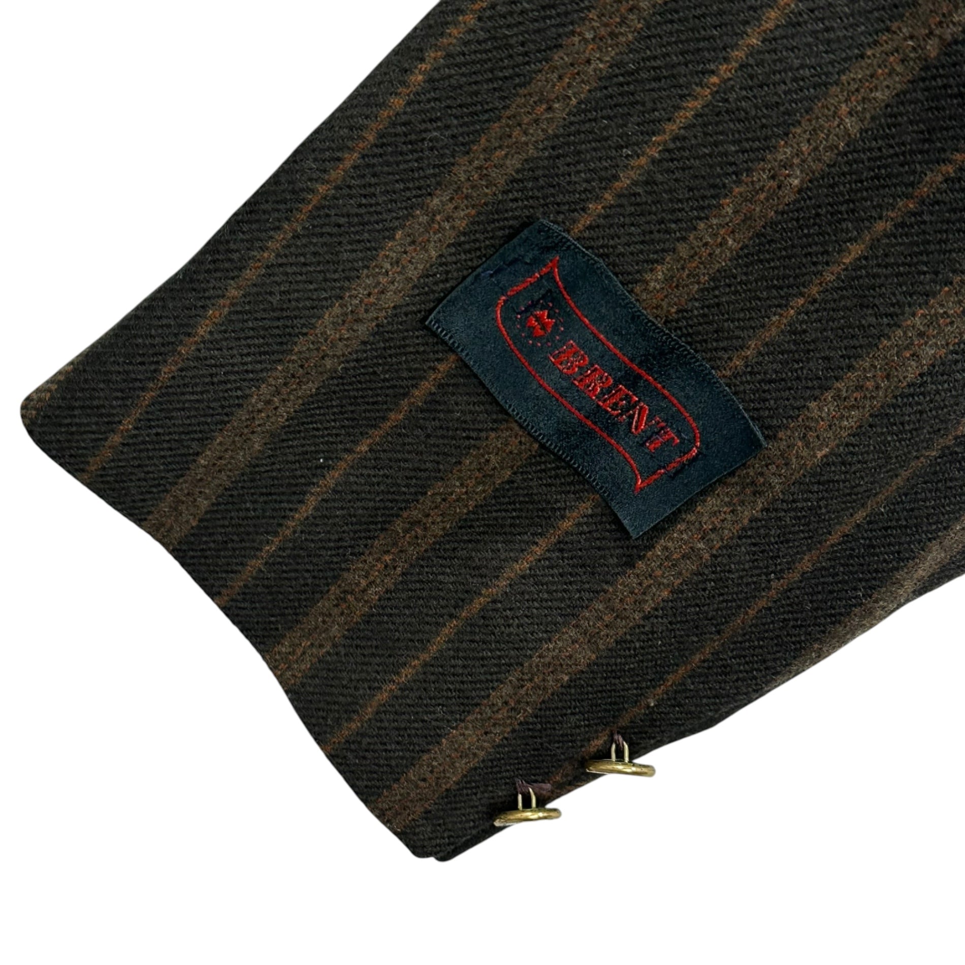 BRENT(ブレント) 50’s~60’s Double-breasted Striped Wool Jacket ダブルブレスト ストライプ ウール ジャケット 42L カーキ×ブラウン 50年代～60年代 テーラード ヴィンテージ モンゴメリーワード