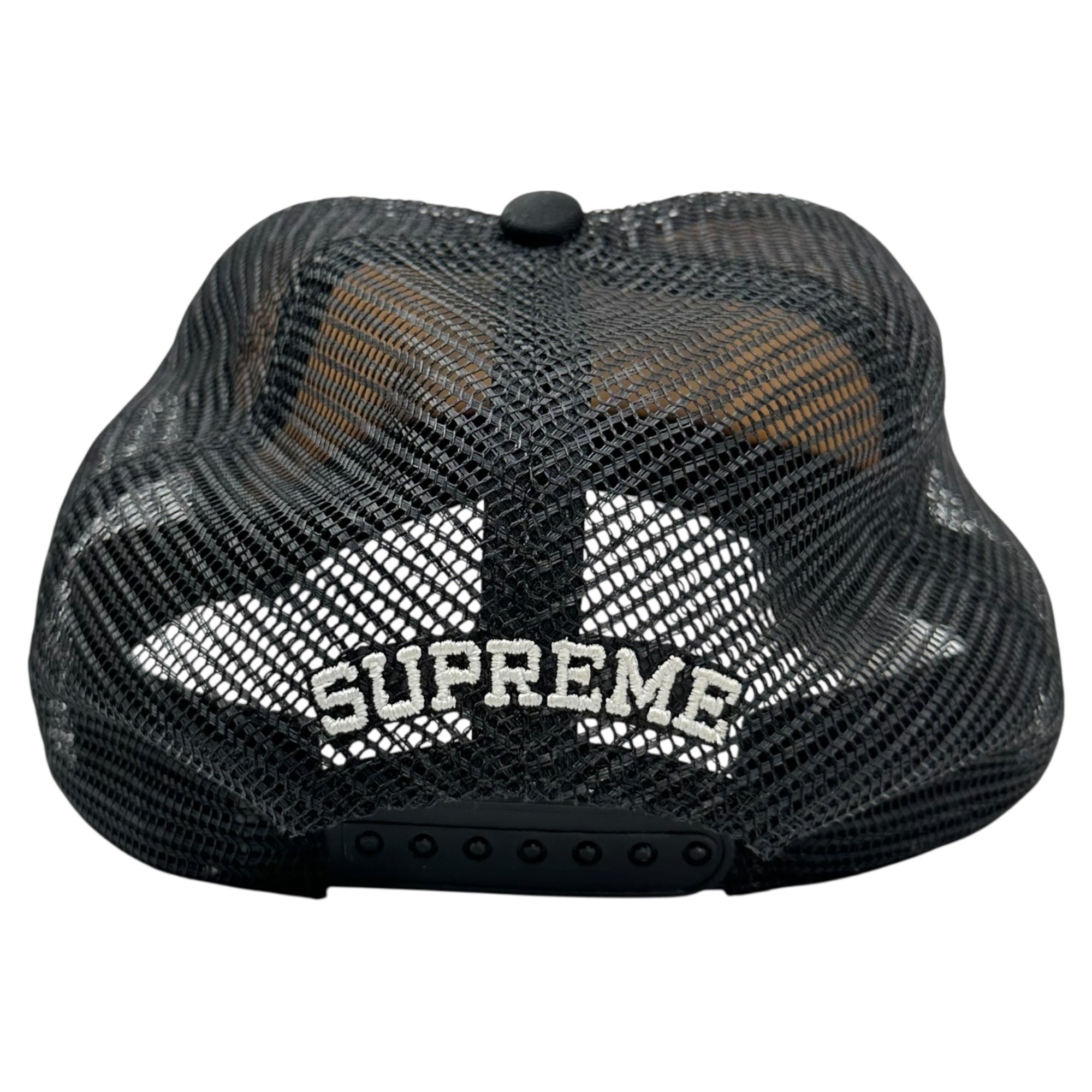 SUPREME×ANTIHERO(シュプリーム×アンタイヒーロー) 22SS Mesh Back 5-Panel メッシュ 5パネル キャップ ブラック×ホワイト コラボ 帽子