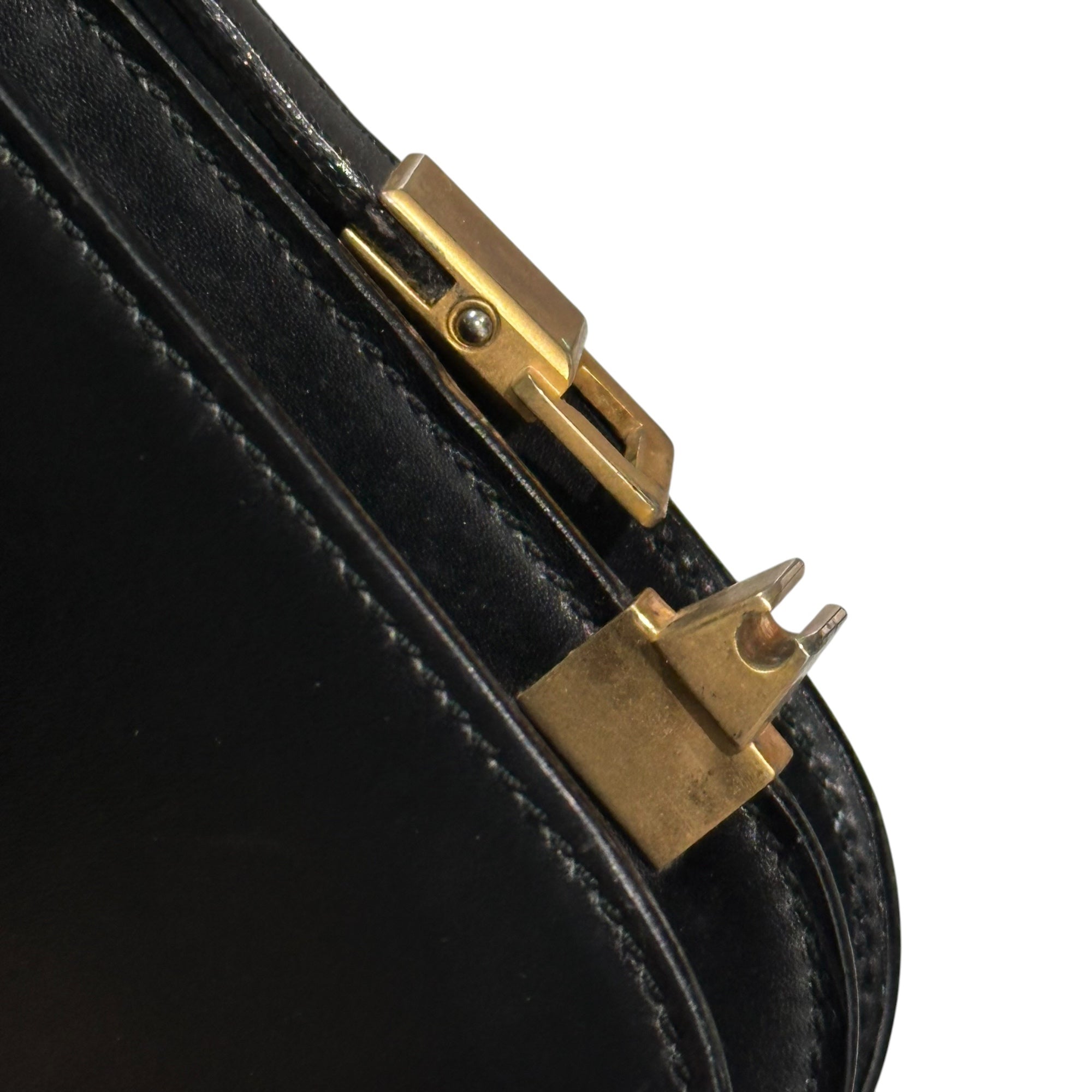 CELINE(セリーヌ) Star Ball Logo Shoulder Bag スターボール ロゴ ショルダー バッグ ブラック×ゴールド OLD ヴィンテージ 金金具 2WAY ハンド