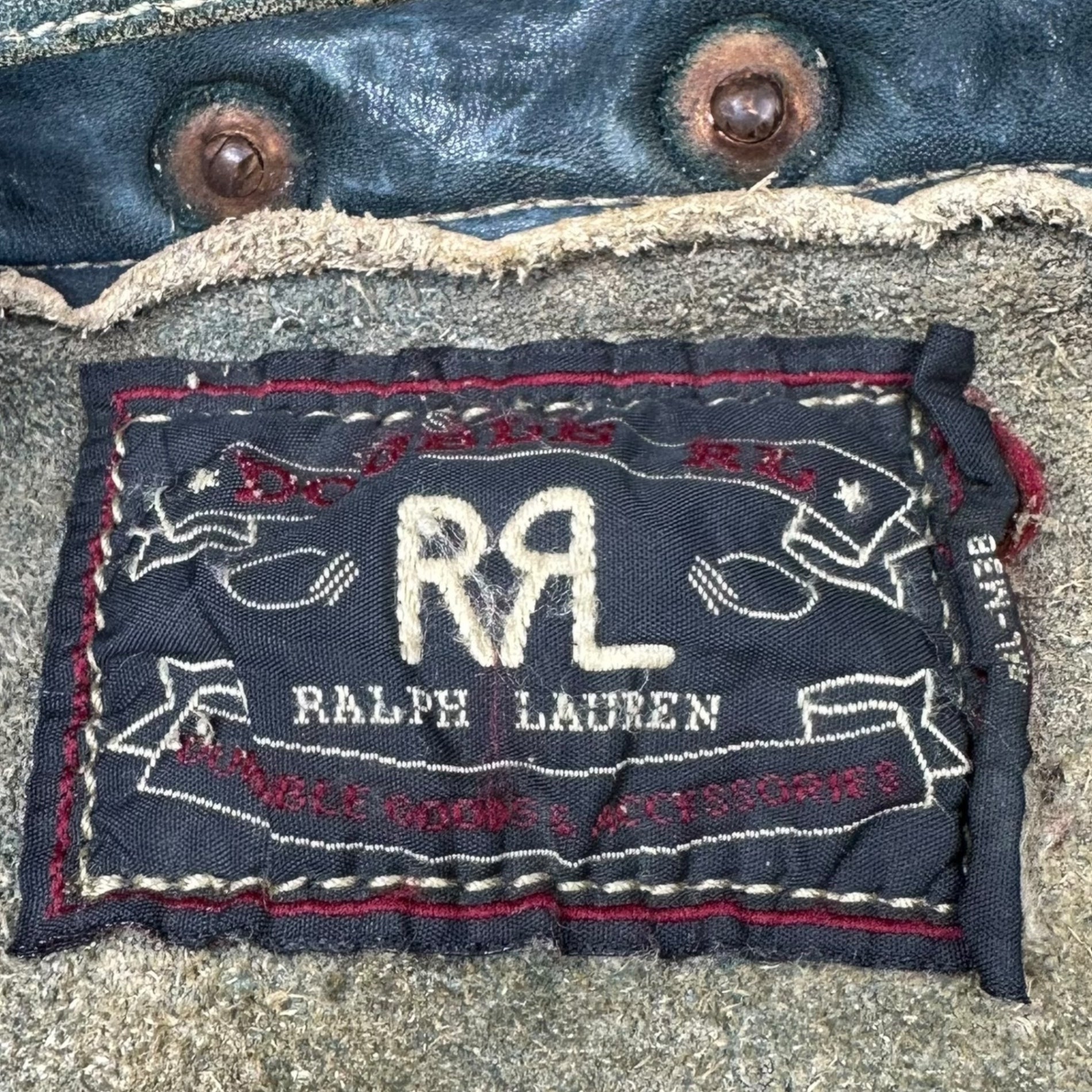 RRL(ダブルアールエル) Indigo-dyed Leather Backpack インディゴ染め レザー リュック インディゴ バッグ バックパック