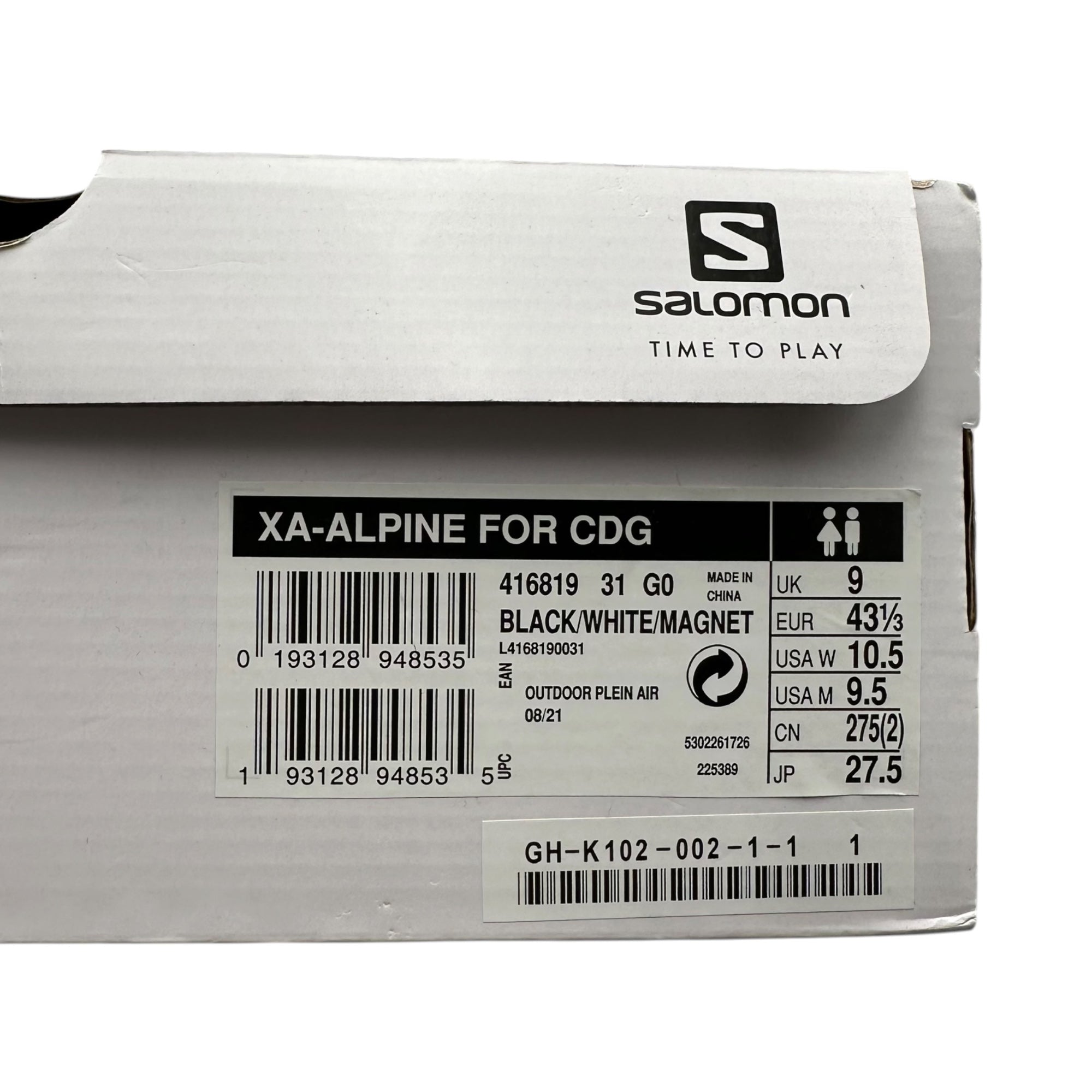 Salomon×COMME des GARCONS HOMME PLUS(サロモン × コムデギャルソンオムプリュス) XA-ALPINE FOR CDG ハイカットスニーカー シューズ high cut sneakers  shoes 416819 27.5cm ブラック