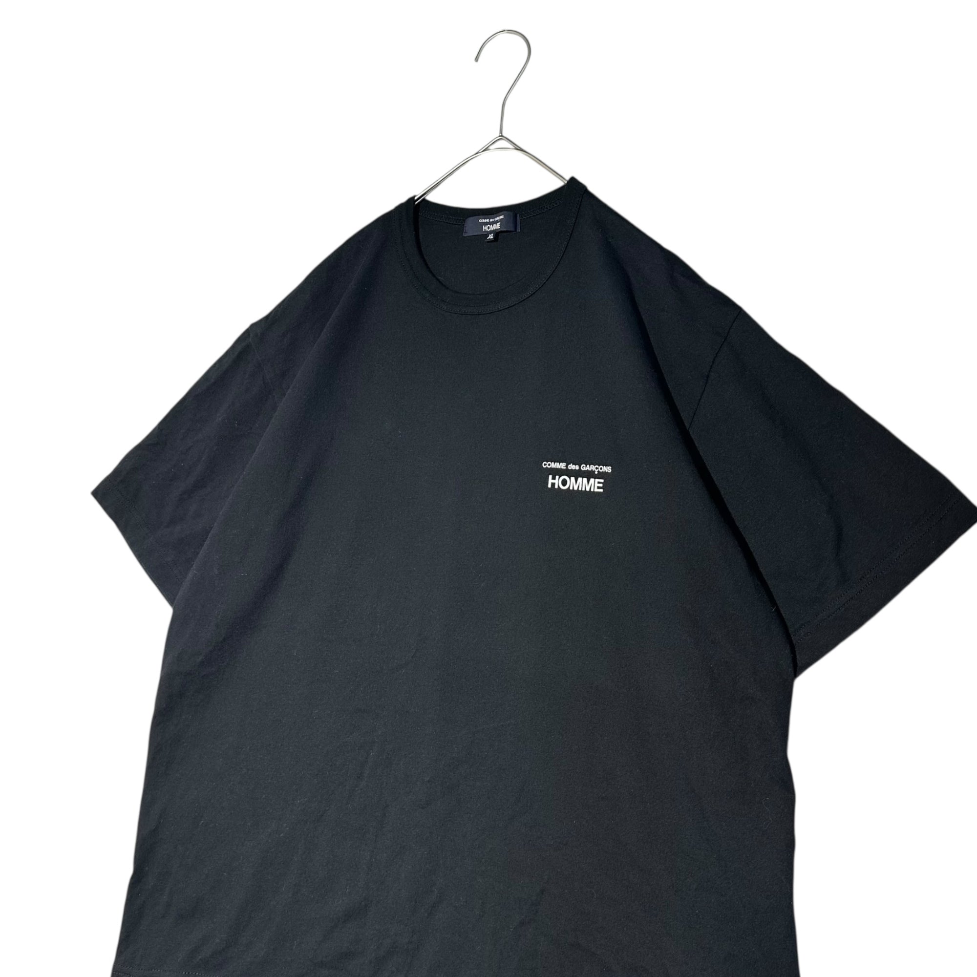 COMME des GARCONS HOMME(コムデギャルソンオム) 25SS Cotton jersey product print T-shirt 綿天竺 製品プリント Tシャツ HO-T101 XL ブラック ロゴ AD2024