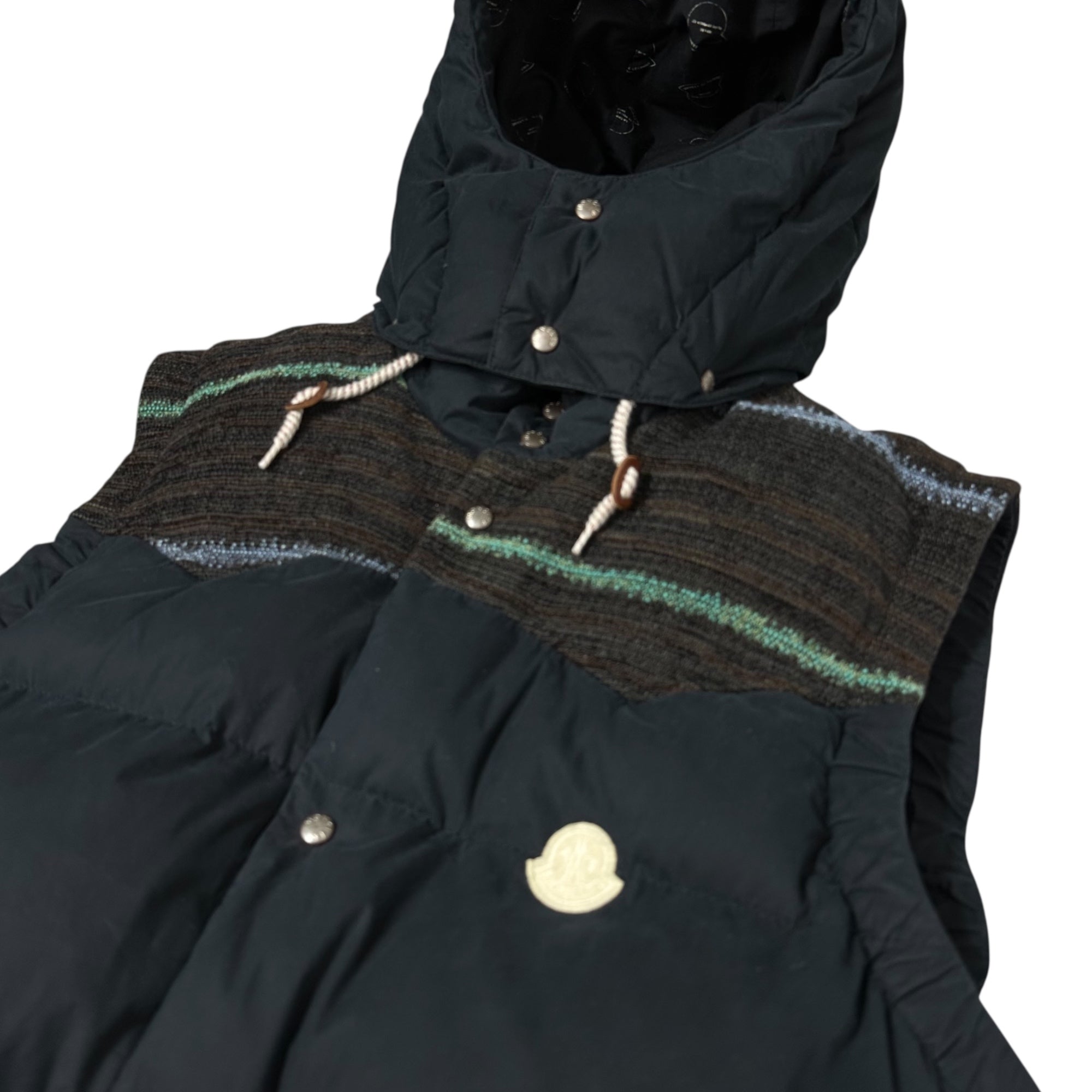 MONCLER(モンクレール) 11AW ×visvim MONCLER V GYANTSE ヴィズヴィム ビズビム ギャンツェ ヨーク切替 ダウンベスト 112-09V-43311-05 4 ダークネイビー