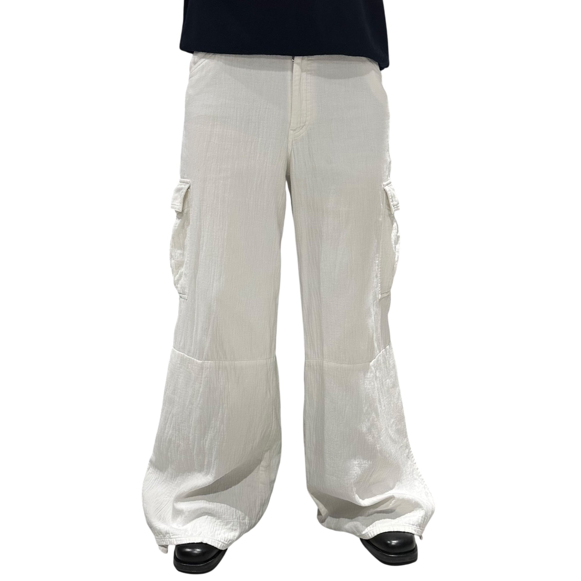 LED RECHWE(レッドリーチュエ) 00's ”Veronica” Baggy Flare Cargo Pants バギー フレア カーゴ パンツ 1 ホワイト Y2K お兄系 アーカイブ