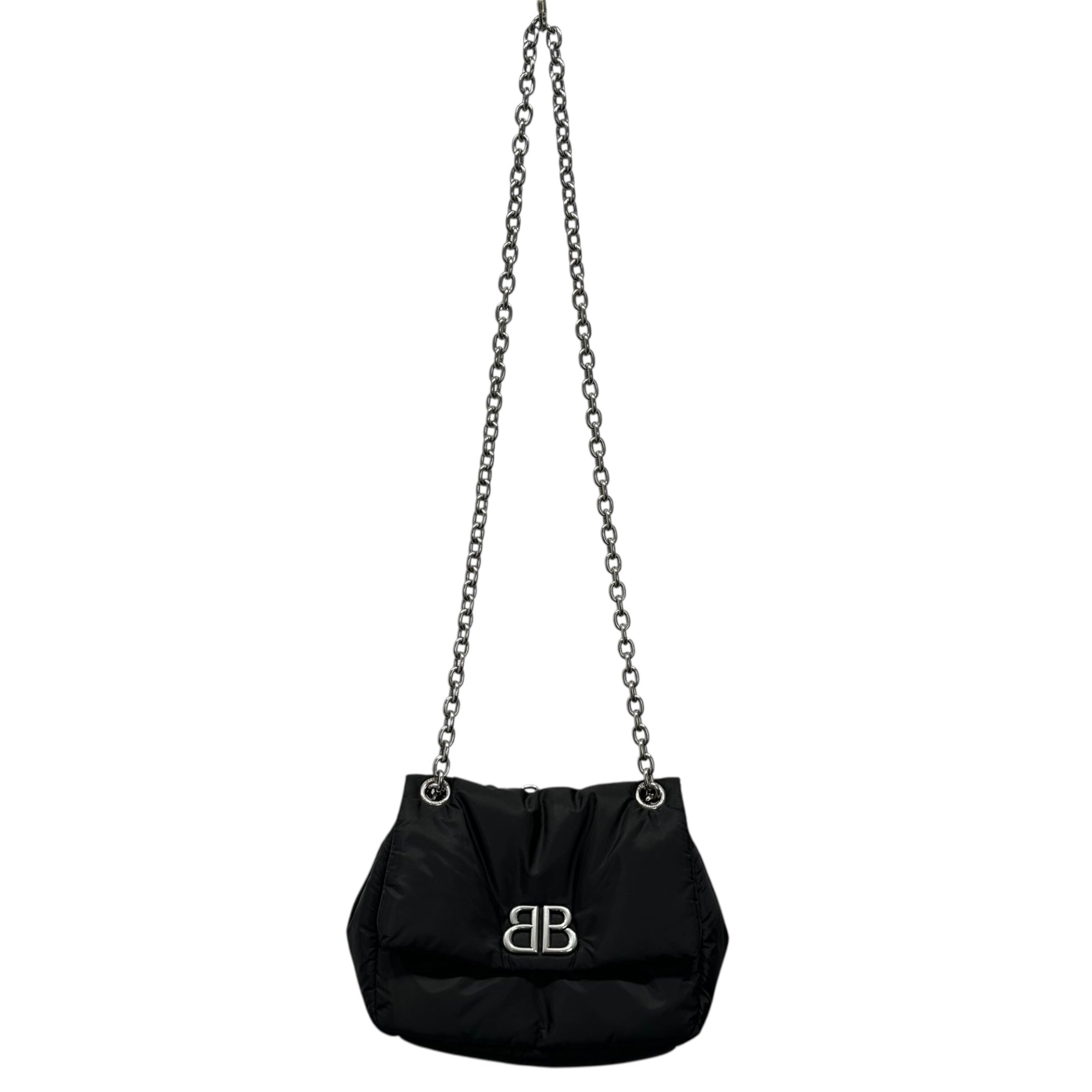 BALENCIAGA(バレンシアガ) MONACO Monaco Mini Shoulder Bag モナコ ミニ チェーン ショルダー バッグ 792977 ブラック ナイロン ワンショルダー